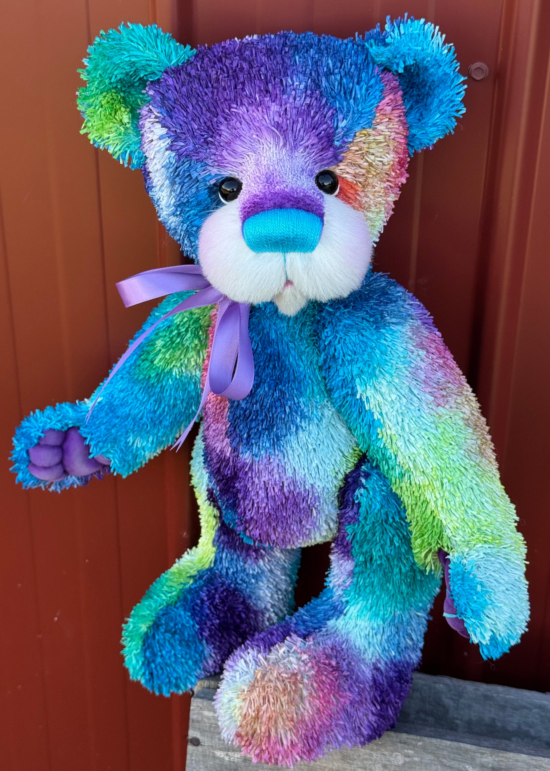 Treasure- 17" Hand-dyed unique paper fur Artist Bear by Emma's Bears - OOAK