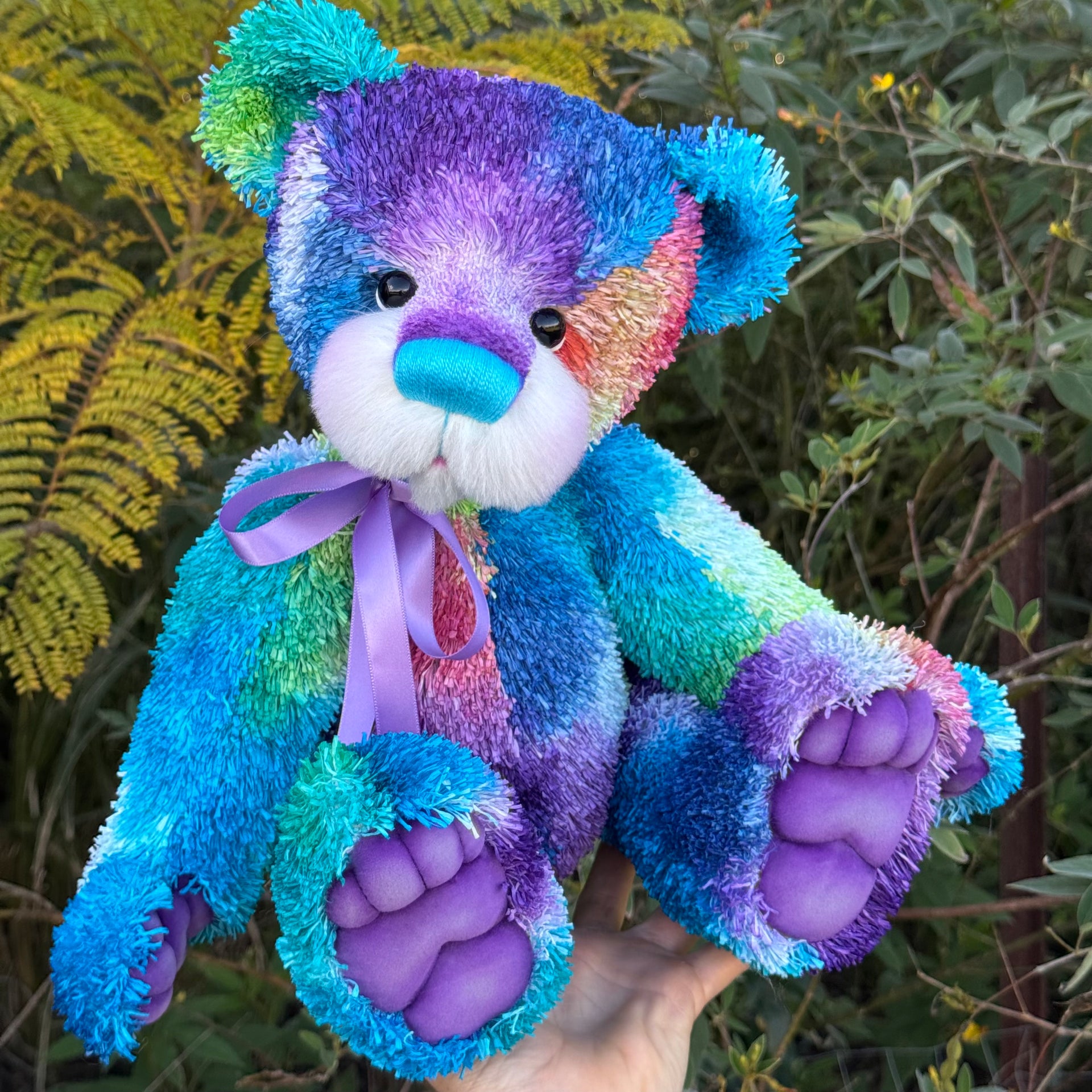 Treasure- 17" Hand-dyed unique paper fur Artist Bear by Emma's Bears - OOAK