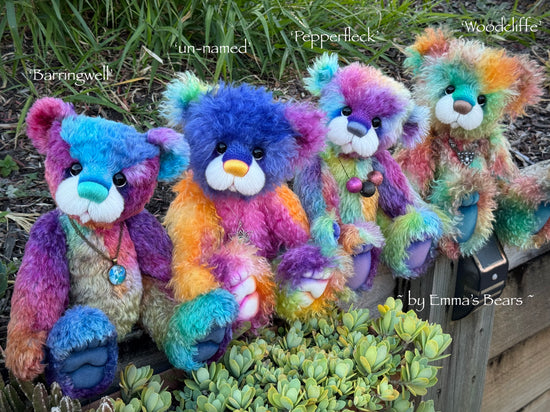 Woodcliffe - 16" hand dyed curlylocks mohair bear by Emmas Bears - OOAK