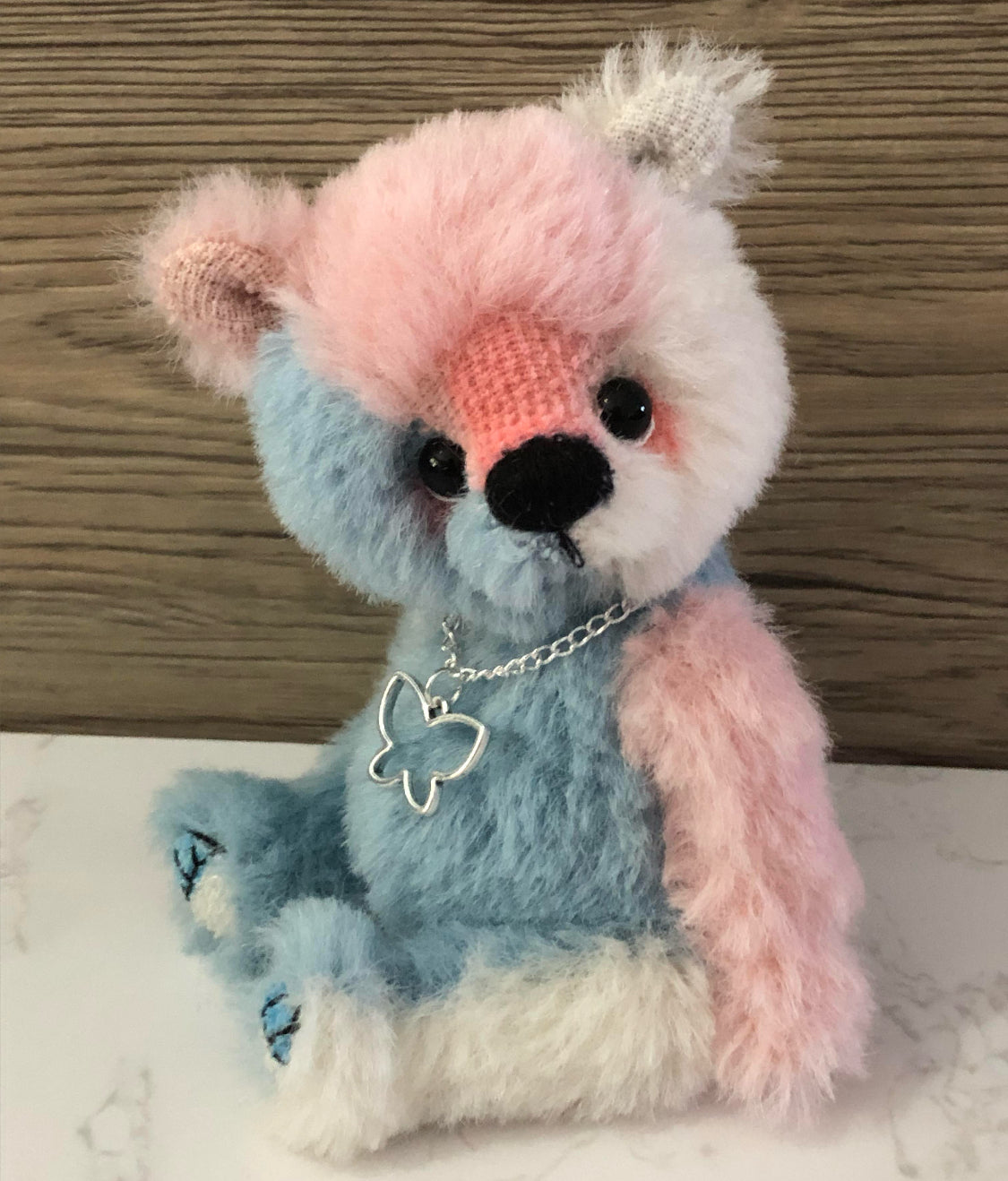 10mm Alpaca  - Hand Dyed Rainbow Clouds - Fat 1/8m  - DEC009