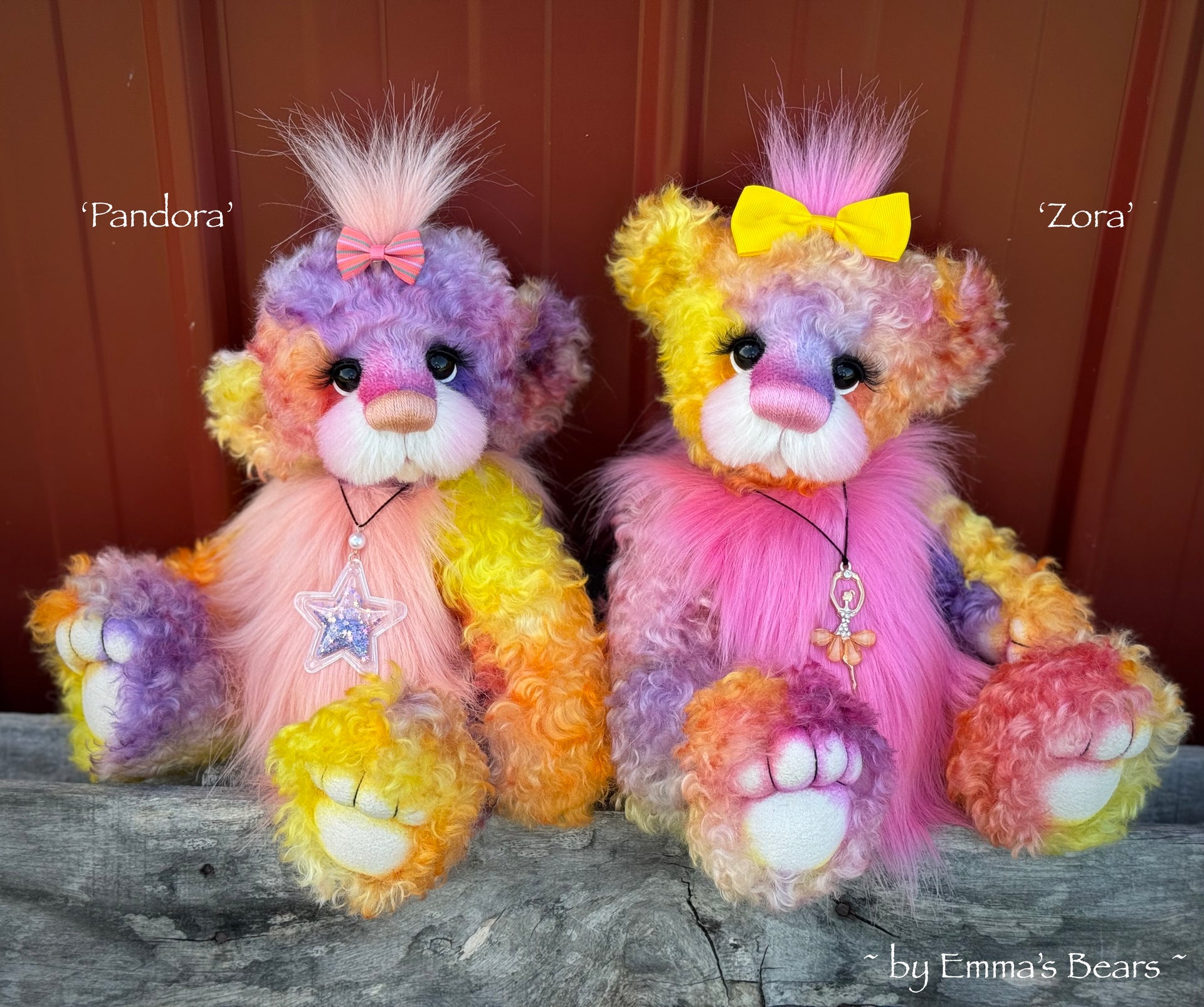 Pandora - 14" Mohair and Faux Fur artist bear by Emma's Bears - OOAK
