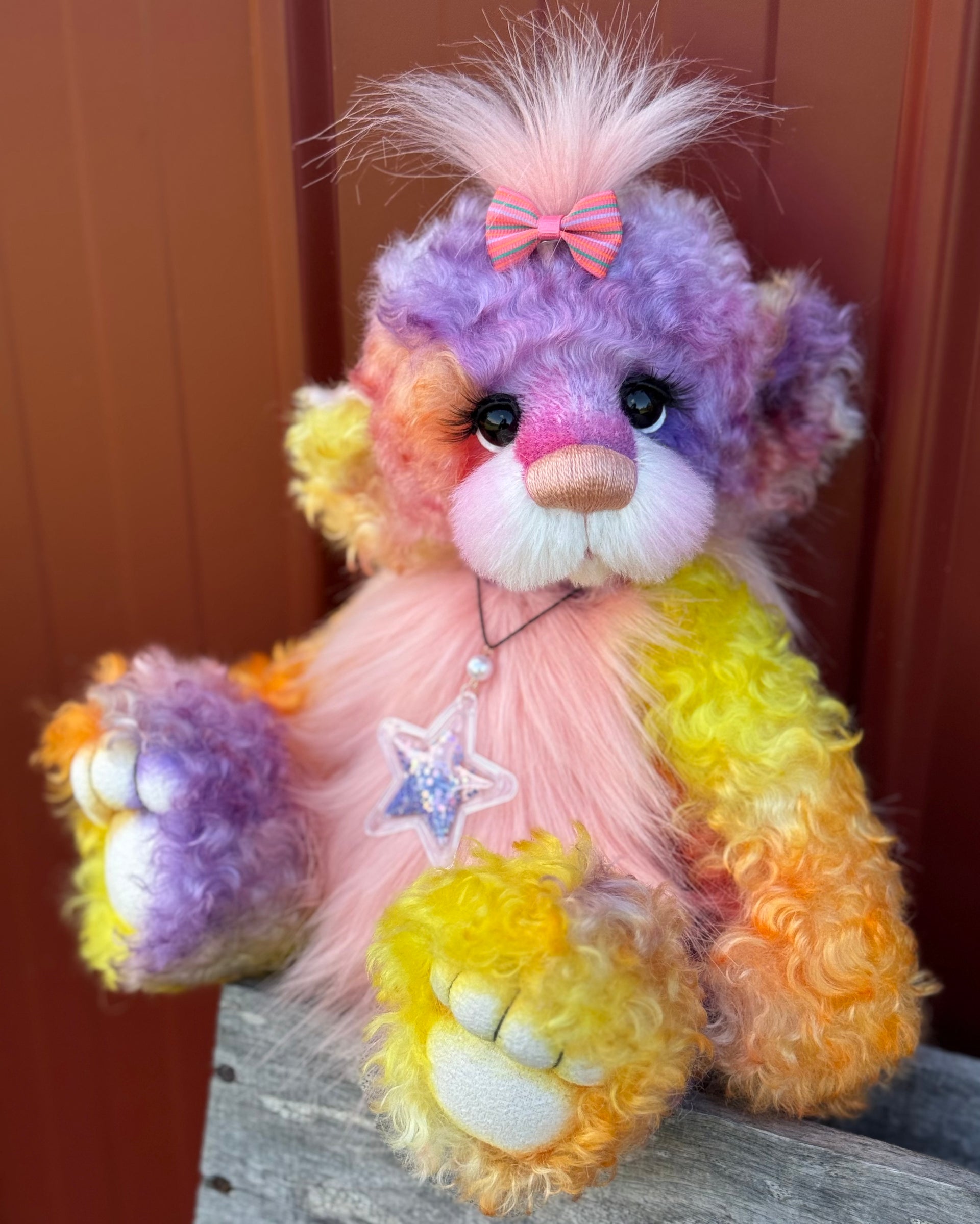 Pandora - 14" Mohair and Faux Fur artist bear by Emma's Bears - OOAK