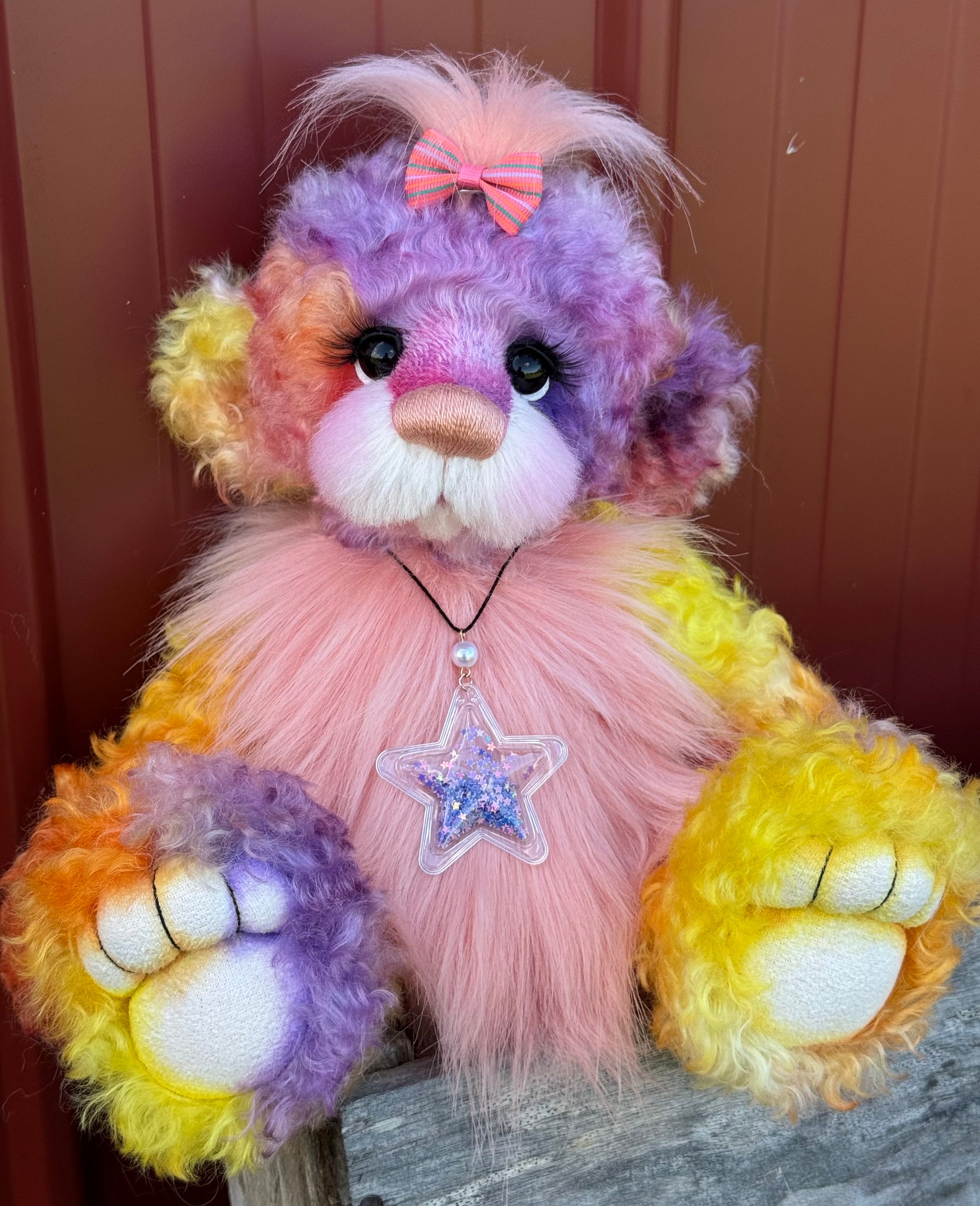 Pandora - 14" Mohair and Faux Fur artist bear by Emma's Bears - OOAK