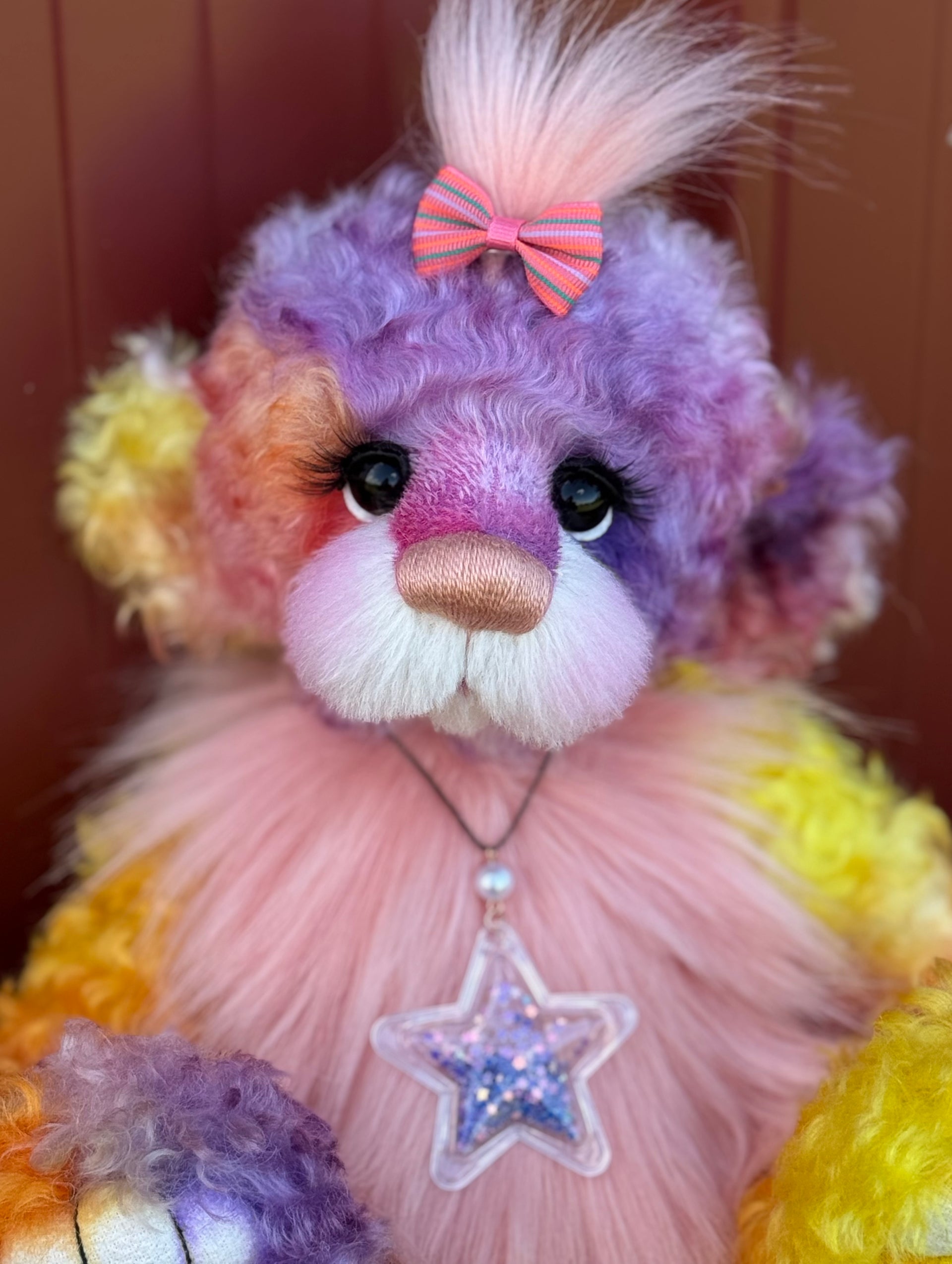 Pandora - 14" Mohair and Faux Fur artist bear by Emma's Bears - OOAK