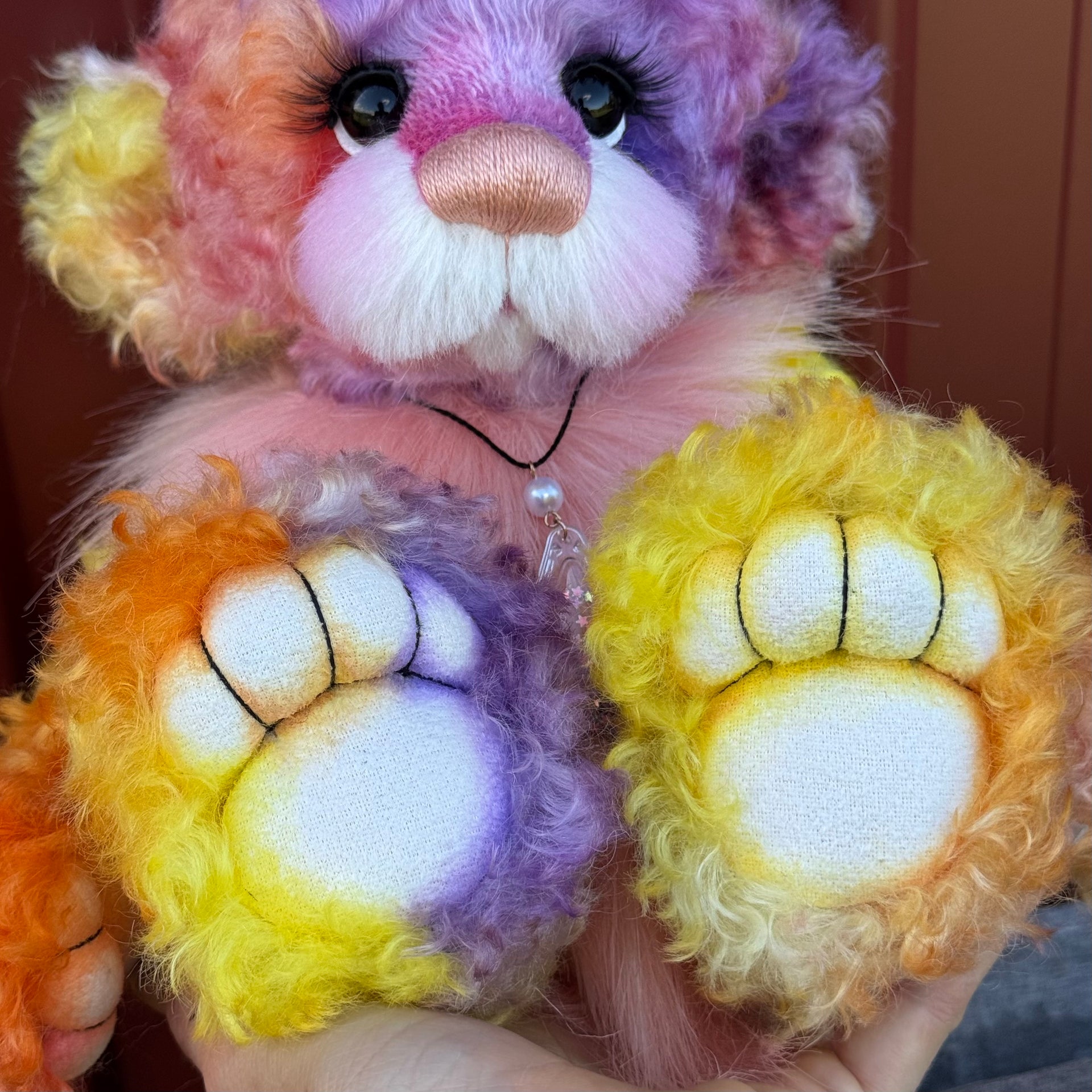 Pandora - 14" Mohair and Faux Fur artist bear by Emma's Bears - OOAK