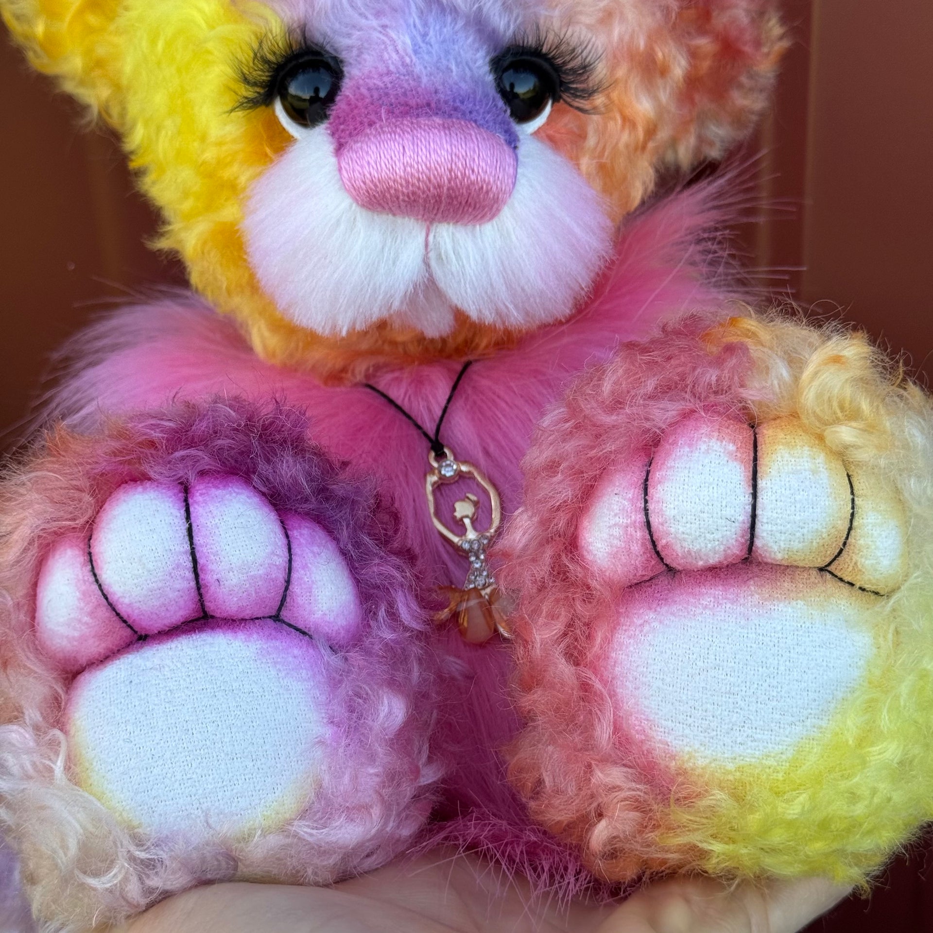 Zora - 14" Mohair and Faux Fur artist bear by Emma's Bears - OOAK