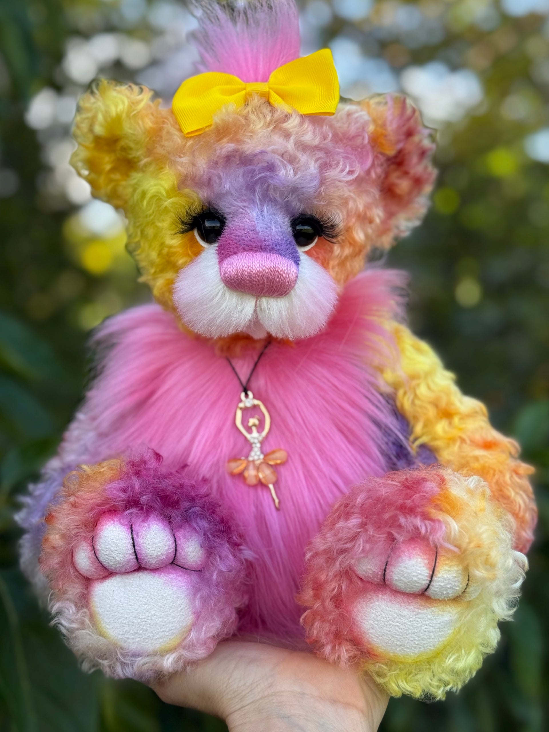 Zora - 14" Mohair and Faux Fur artist bear by Emma's Bears - OOAK