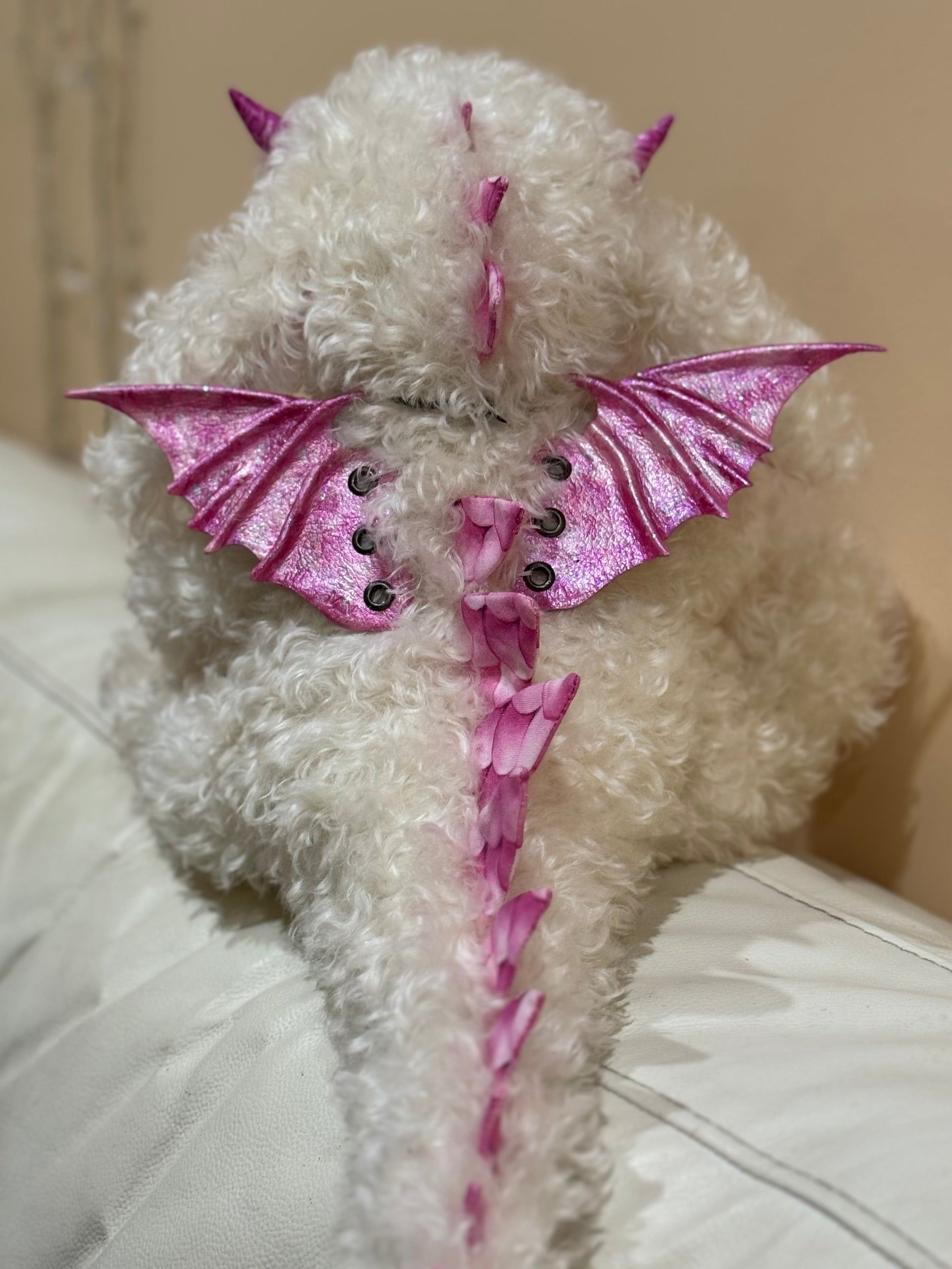 Sugarfig Giggle - 15" Kid Mohair Artist Baby Dragon by Emmas Bears - OOAK