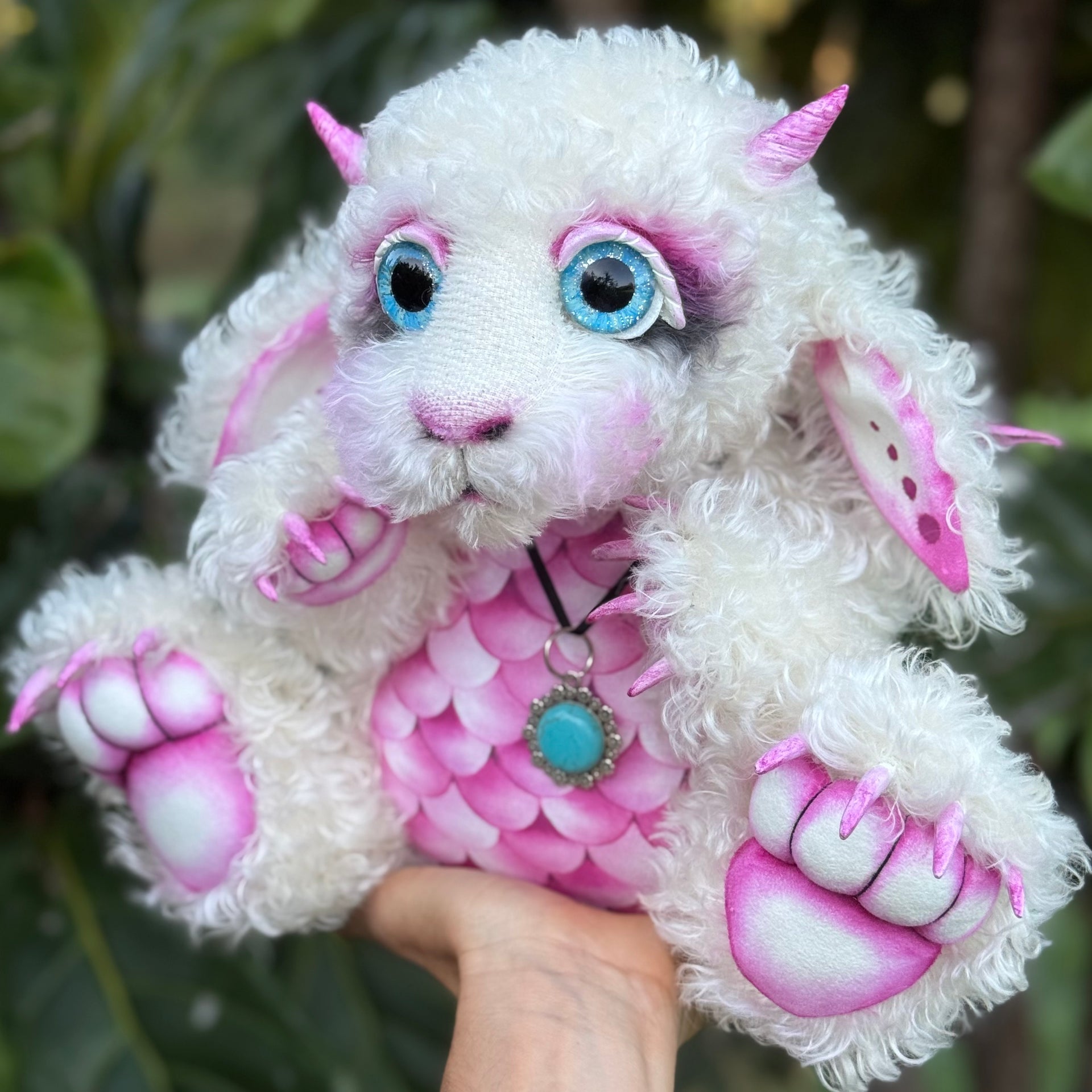 Sugarfig Giggle - 15" Kid Mohair Artist Baby Dragon by Emmas Bears - OOAK