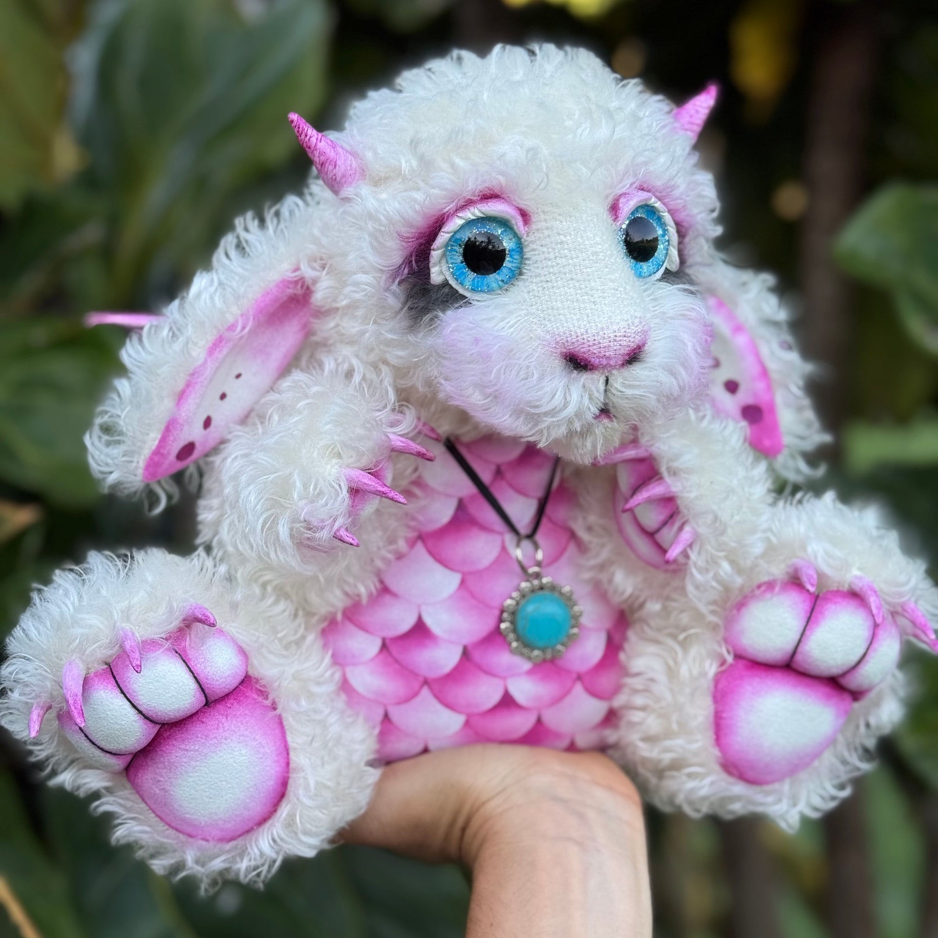 Sugarfig Giggle - 15" Kid Mohair Artist Baby Dragon by Emmas Bears - OOAK