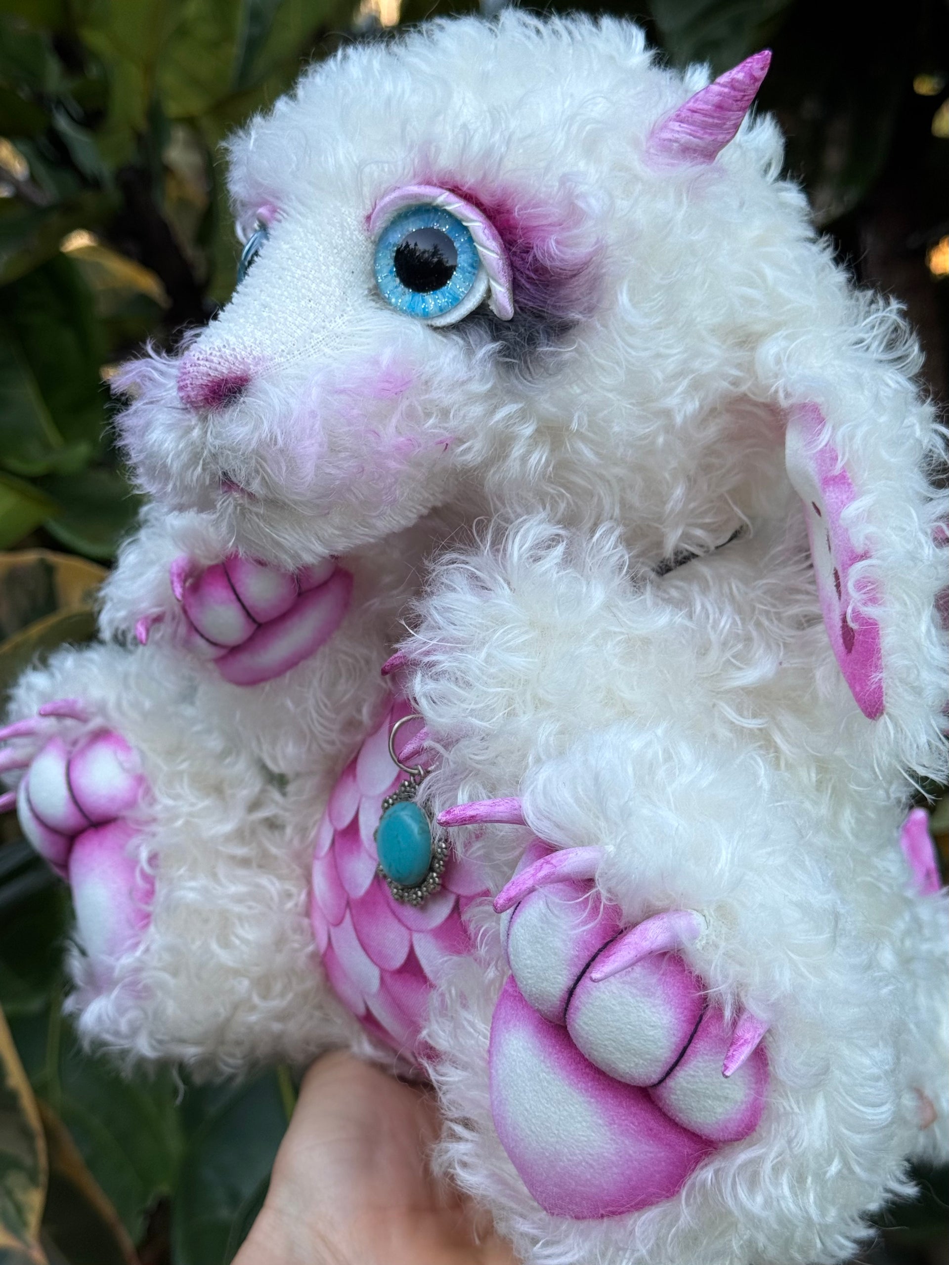 Sugarfig Giggle - 15" Kid Mohair Artist Baby Dragon by Emmas Bears - OOAK