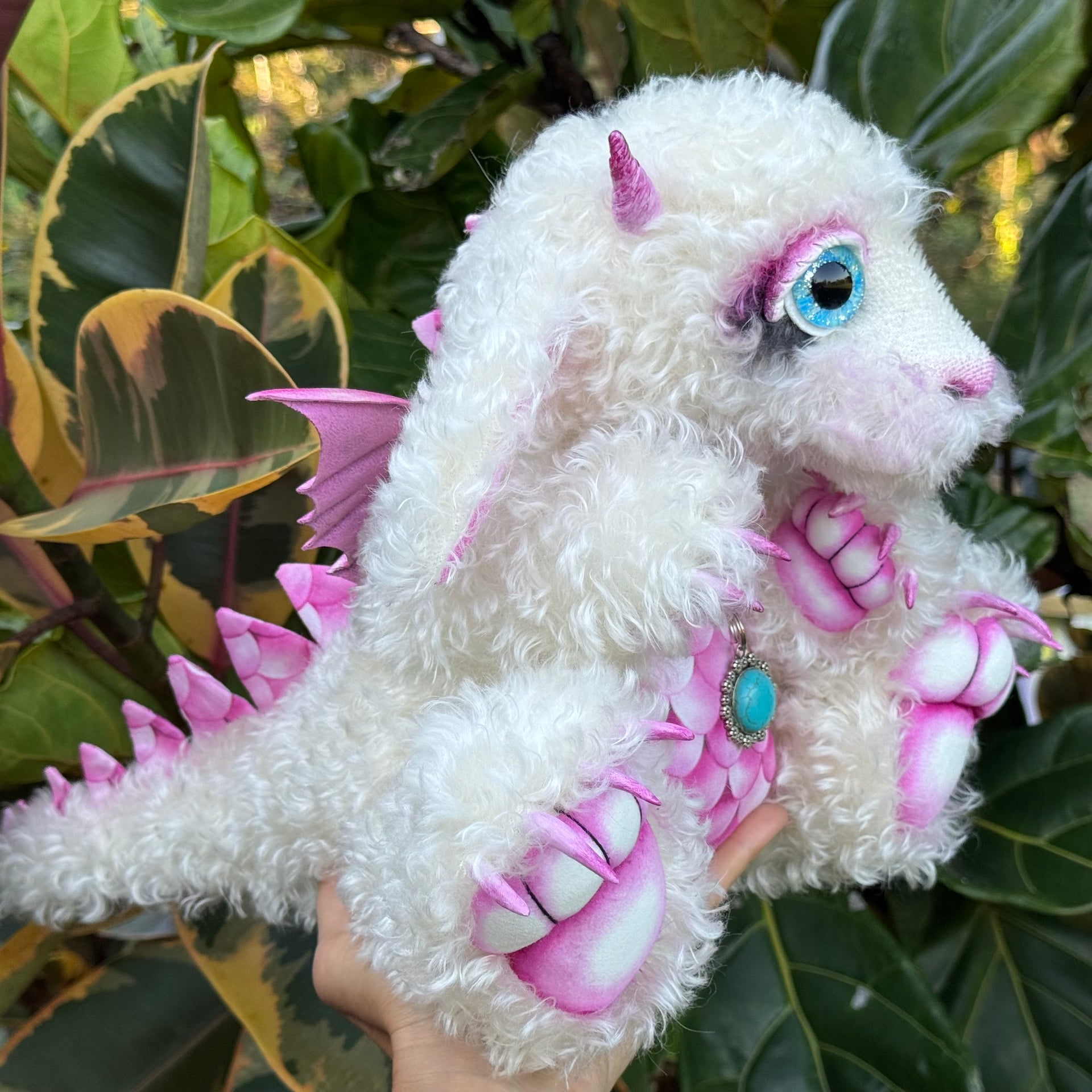 Sugarfig Giggle - 15" Kid Mohair Artist Baby Dragon by Emmas Bears - OOAK
