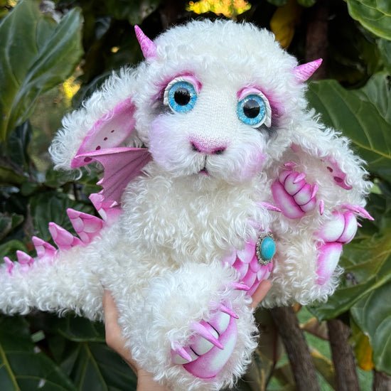 Sugarfig Giggle - 15" Kid Mohair Artist Baby Dragon by Emmas Bears - OOAK
