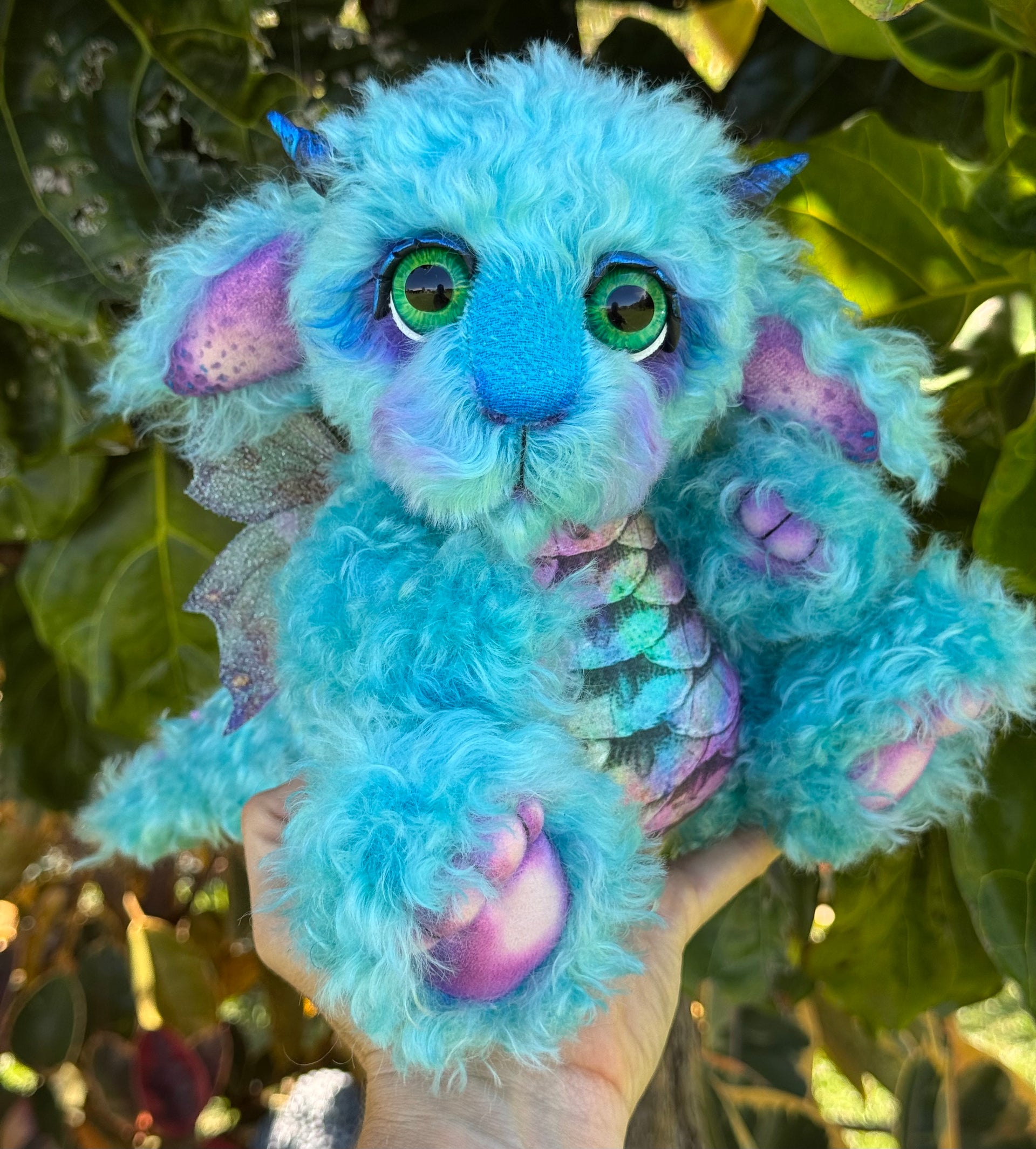 Custom Pair of Baby Dragons - mohair and alpaca Artist Baby Dragon by Emmas Bears - OOAK