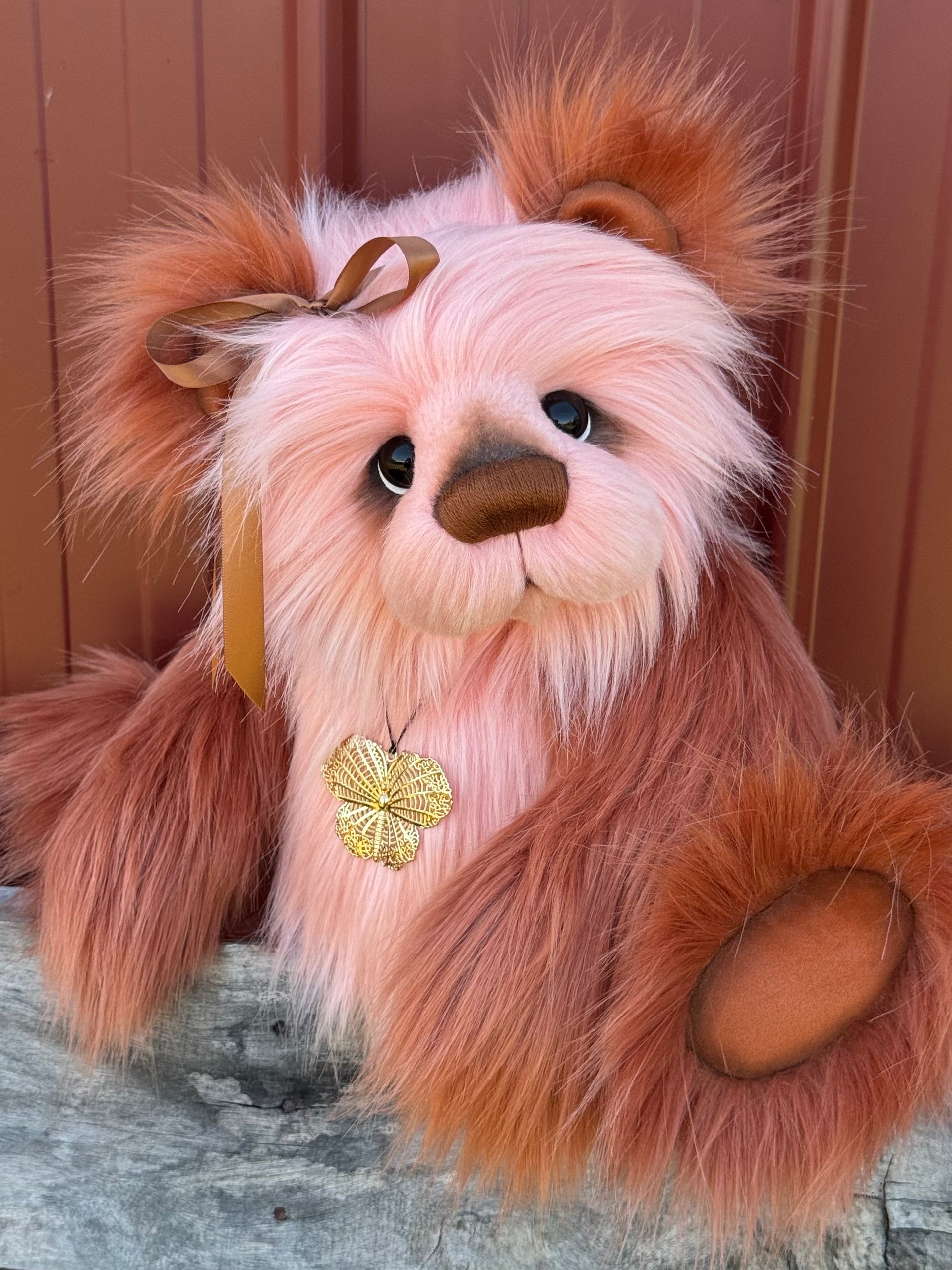 Laurel Copperfall - 18" Luxury faux fur artist bear by Emma's Bears - OOAK