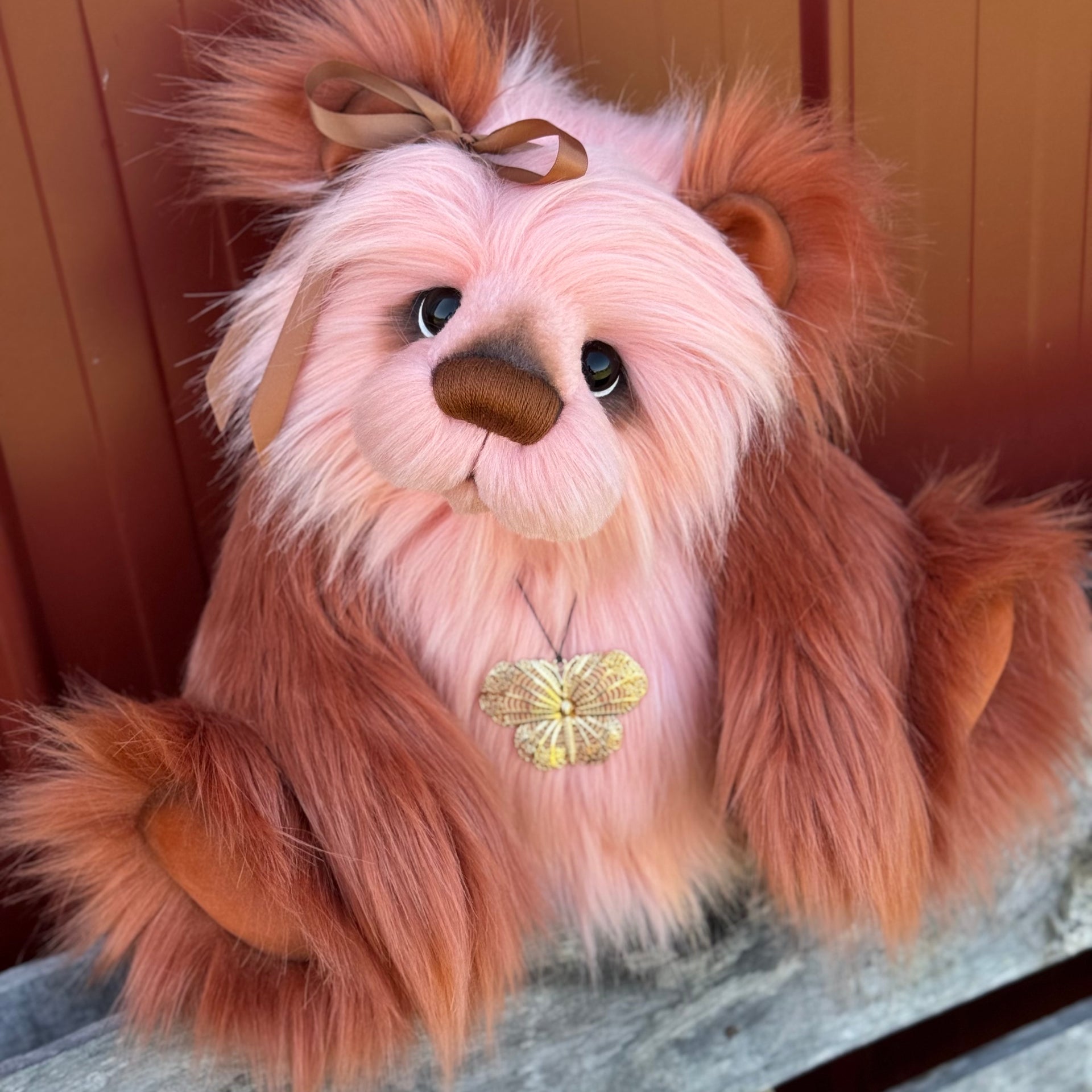Laurel Copperfall - 18" Luxury faux fur artist bear by Emma's Bears - OOAK