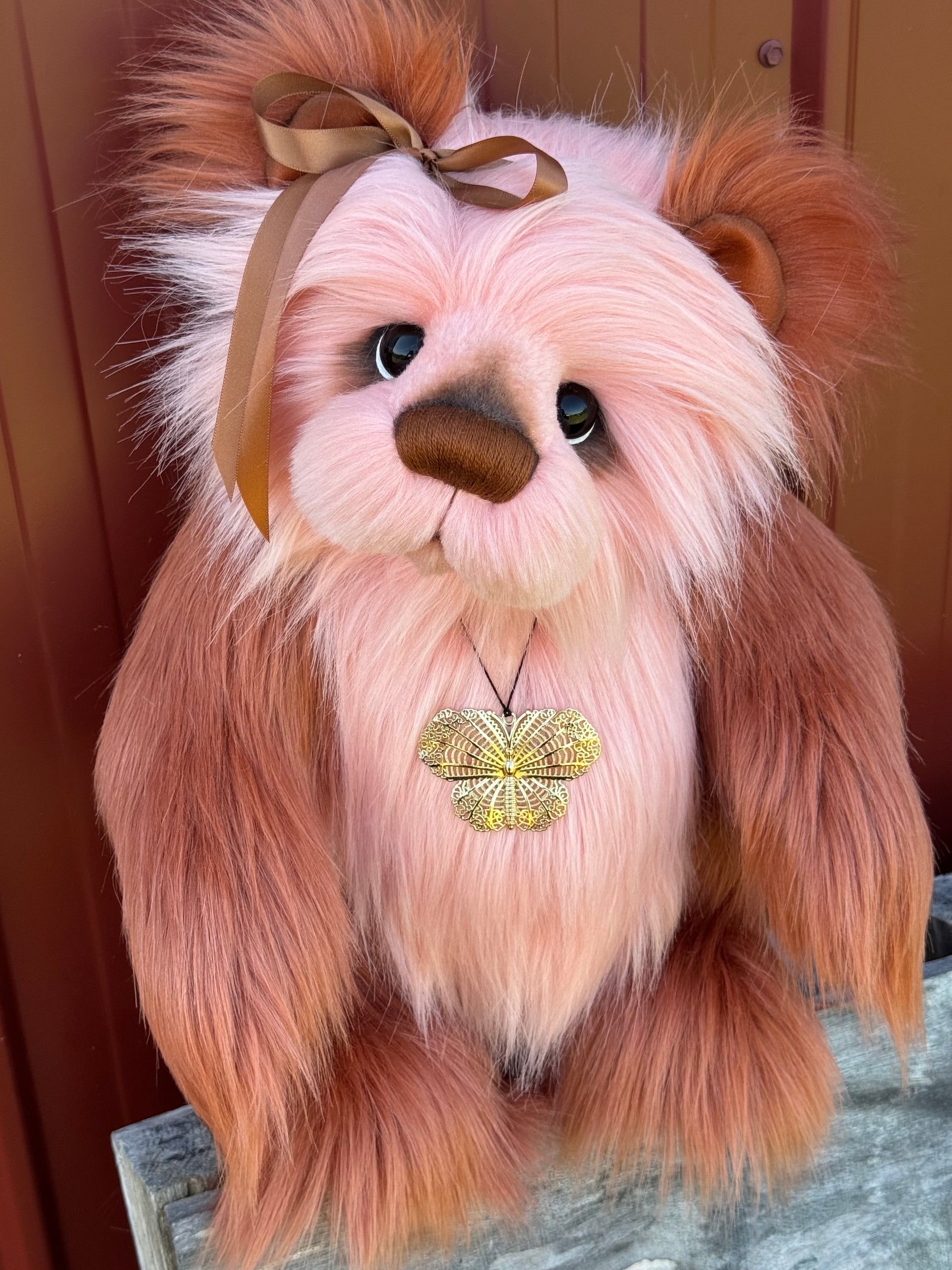 Laurel Copperfall - 18" Luxury faux fur artist bear by Emma's Bears - OOAK