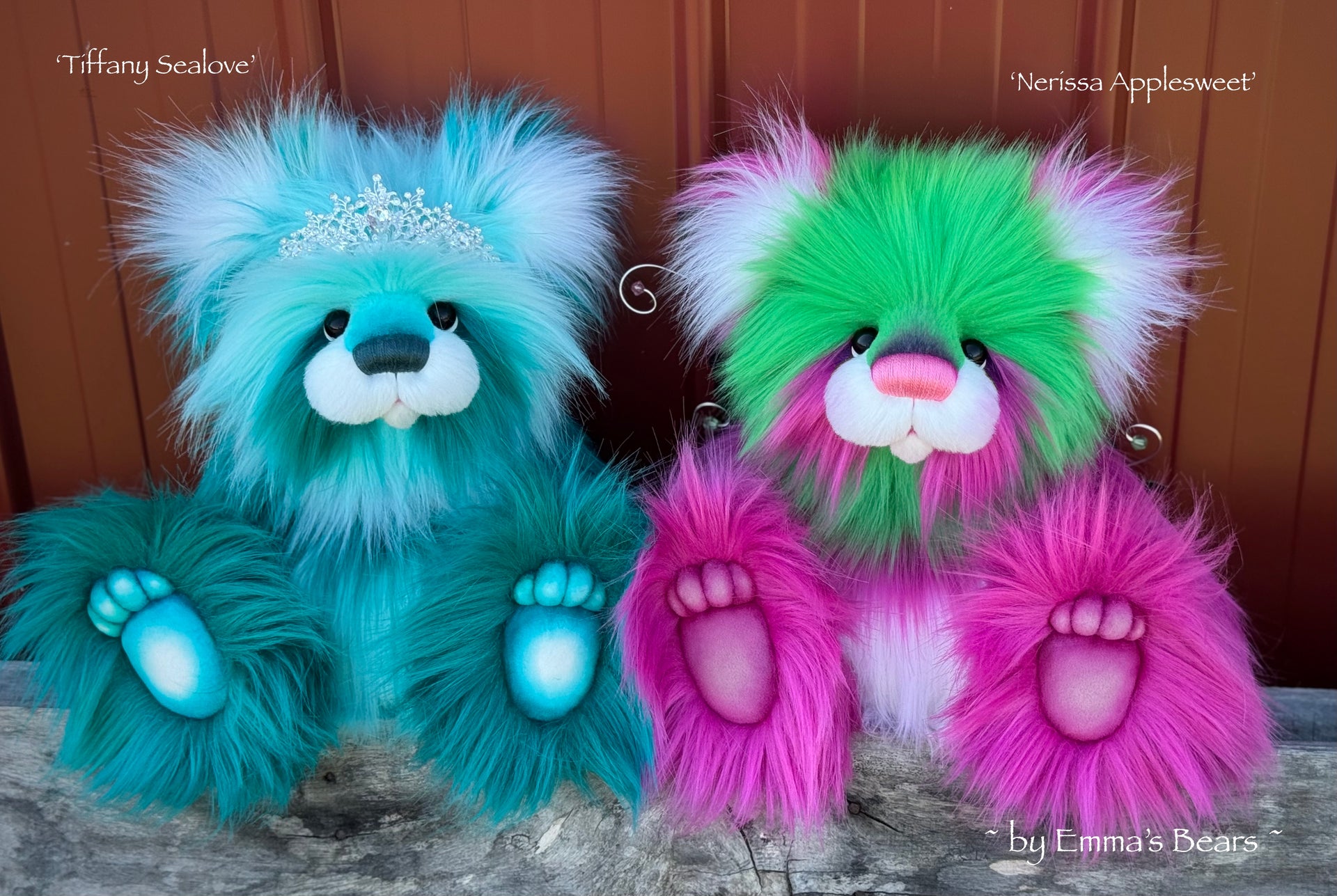 Nerissa Applesweet - 16" luxury faux fur bear by Emmas Bears - OOAK