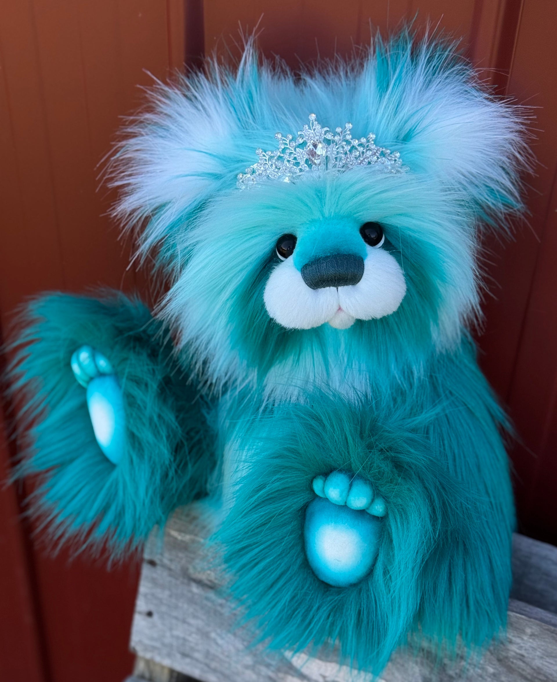 Tiffany Sealove - 16" luxury faux fur bear by Emmas Bears - OOAK