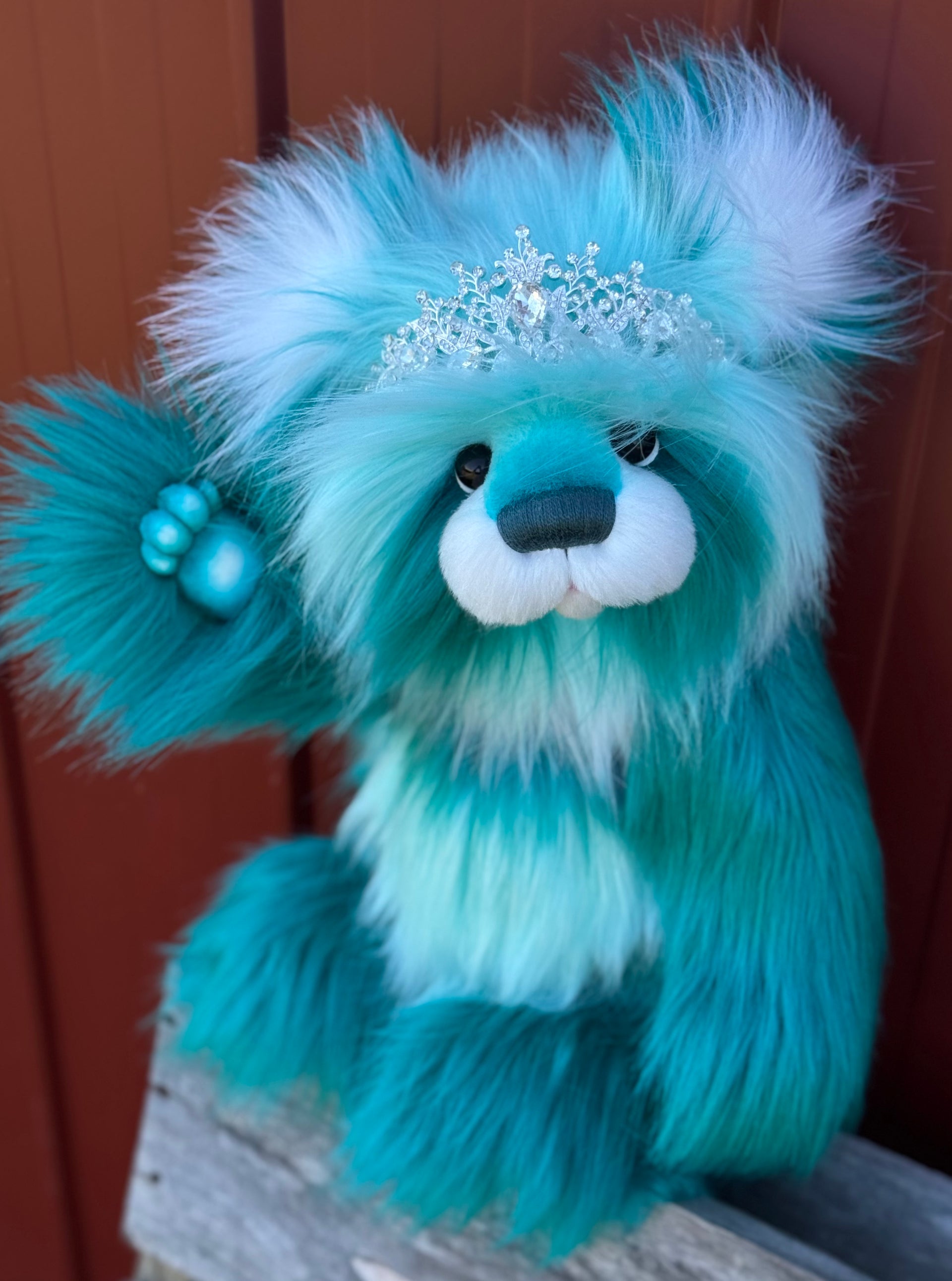 Tiffany Sealove - 16" luxury faux fur bear by Emmas Bears - OOAK