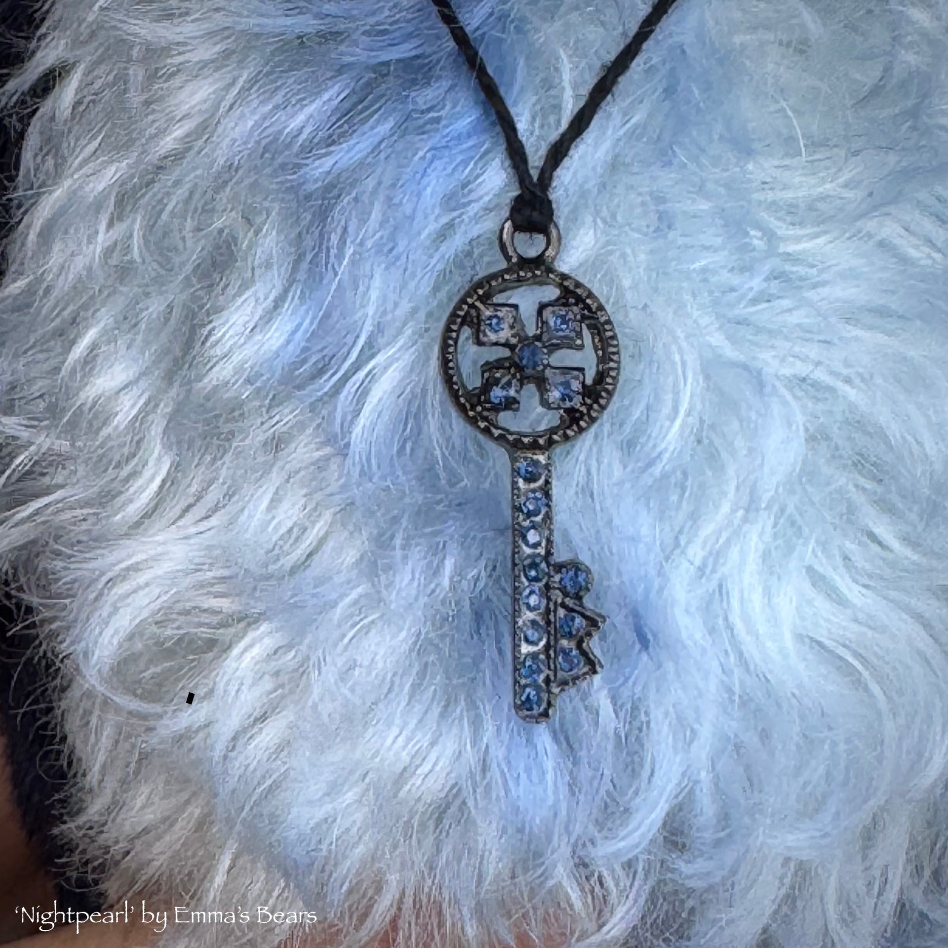 Nightpearl - 9" Hand-dyed Mohair Artist Fairy Bear by Emma's Bears - OOAK