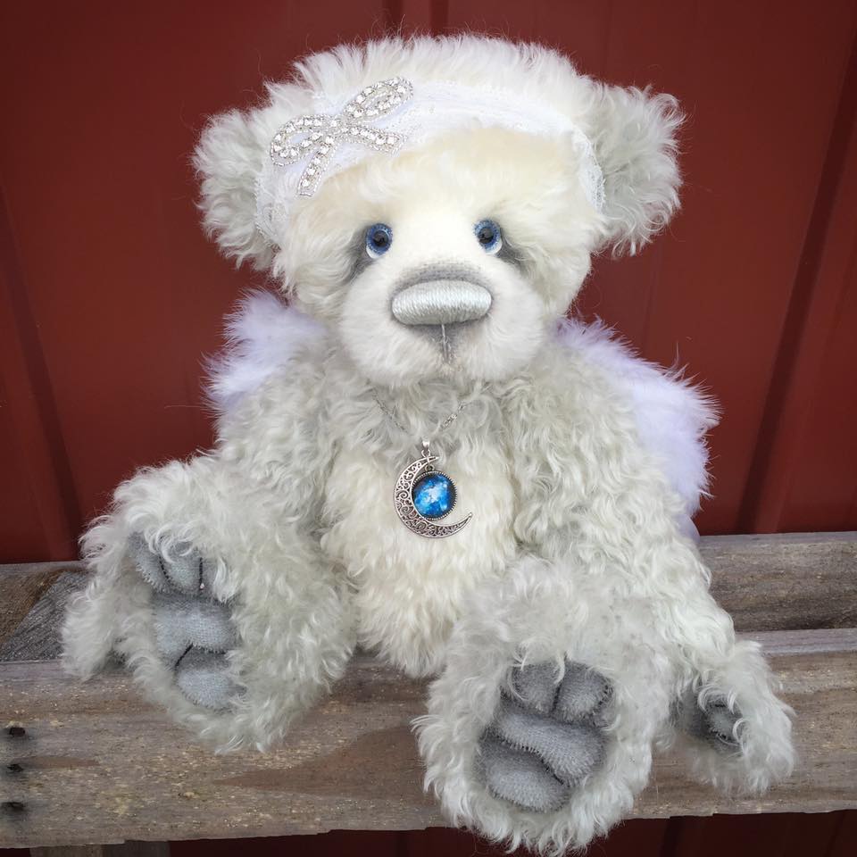 Curly Kid Mohair - Hand Dyed Crystal Blue Batik - Fat 1/8m - FEB052