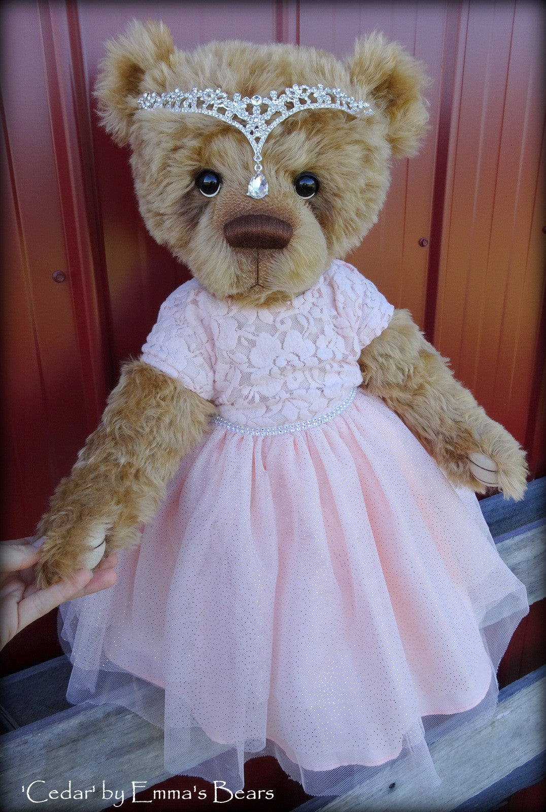 Cedar - 23IN gold mohair bear by Emmas Bears - OOAK