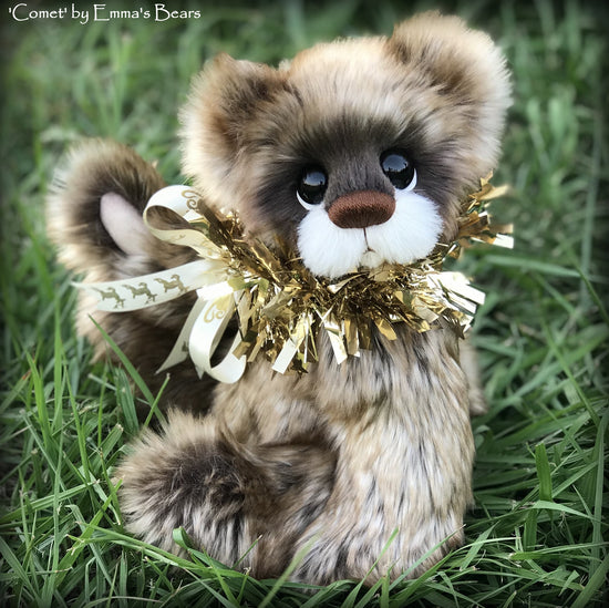 Comet - 13" faux fur and alpaca Christmas Bear by Emmas Bears - OOAK