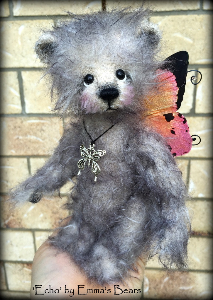 Echo - 8in mohair fairy Artist Bear by Emmas Bears