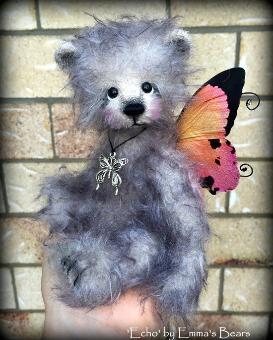 Echo - 8in mohair fairy Artist Bear by Emmas Bears