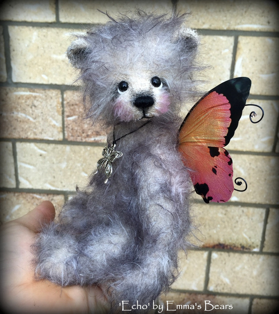 Echo - 8in mohair fairy Artist Bear by Emmas Bears
