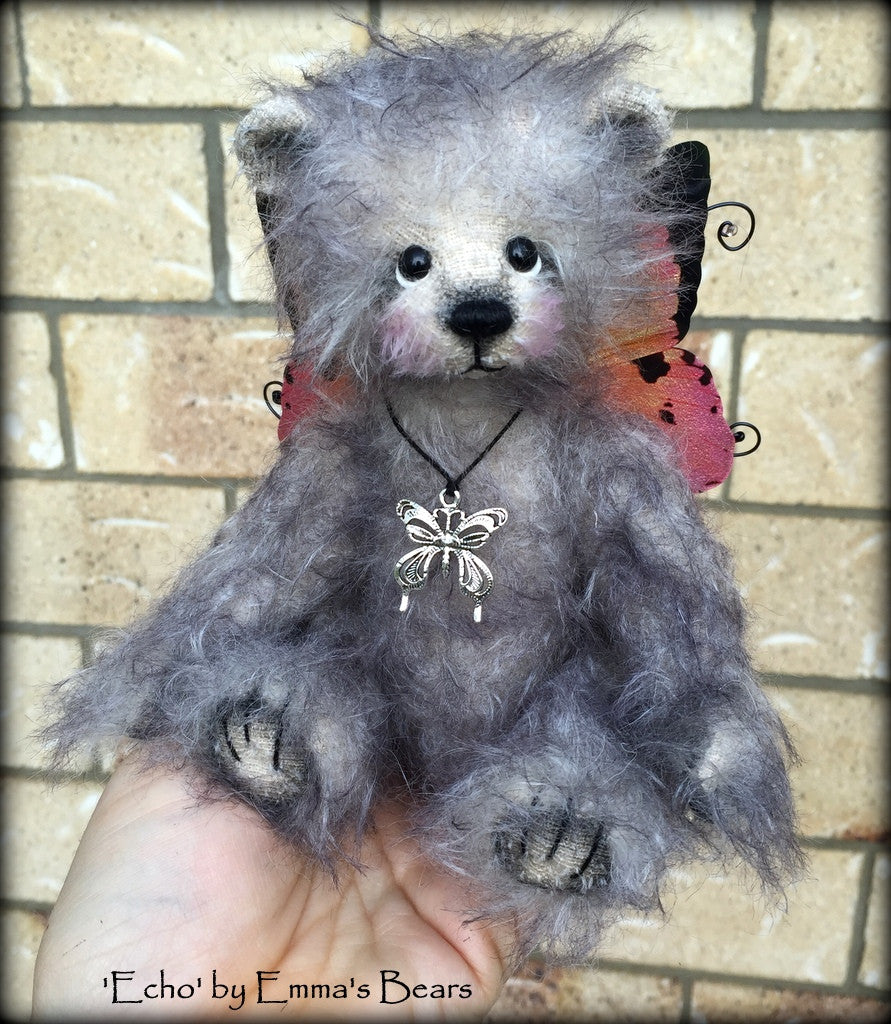 Echo - 8in mohair fairy Artist Bear by Emmas Bears