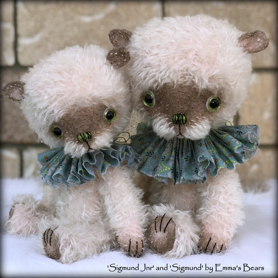 Sigmund Jnr - 11" hand-dyed double thick mohair Artist Bear by Emma's Bears - Limited Edition