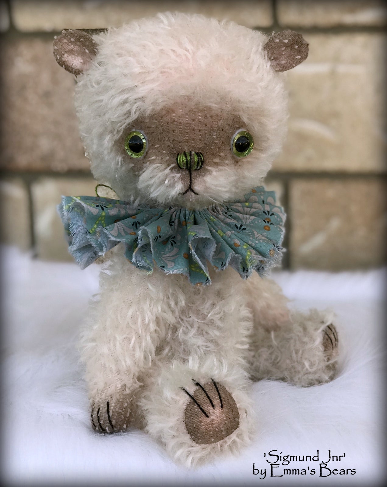 Sigmund Jnr - 11" hand-dyed double thick mohair Artist Bear by Emma's Bears - Limited Edition