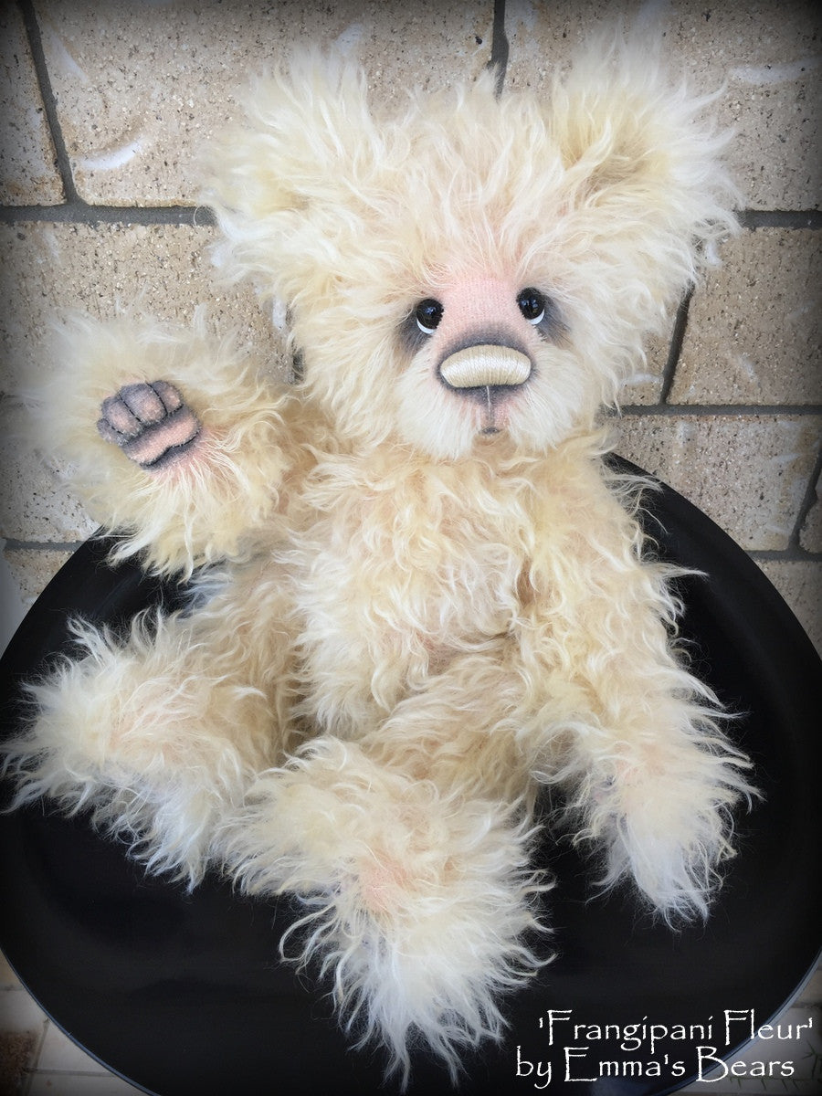 Frangipani Fleur - 17in MOHAIR Artist toddler style Bear by Emmas Bears - OOAK