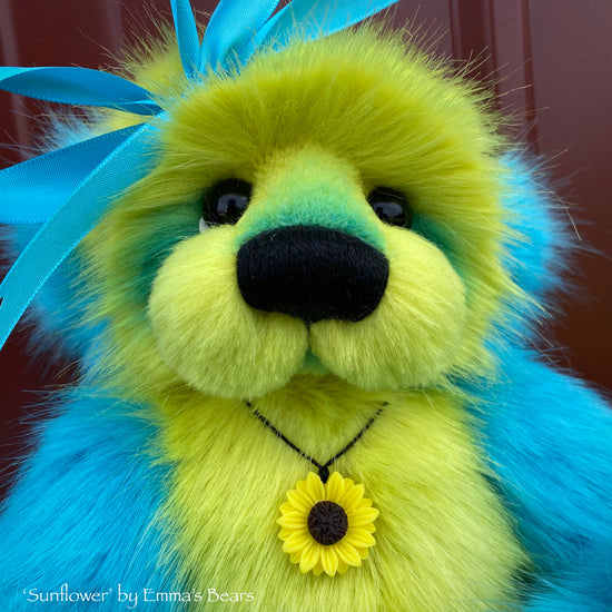 Sunflower - 12" faux fur artist bear by Emmas Bears - OOAK