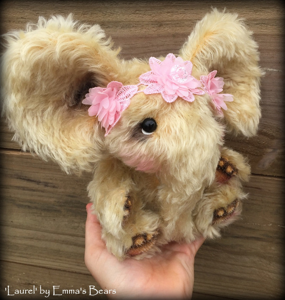 Laurel - 10" mohair artist elephant bear  - OOAK by Emma's Bears