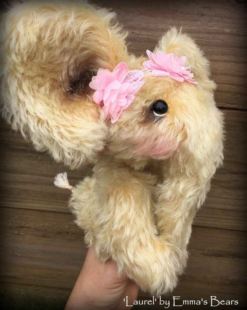 Laurel - 10" mohair artist elephant bear  - OOAK by Emma's Bears