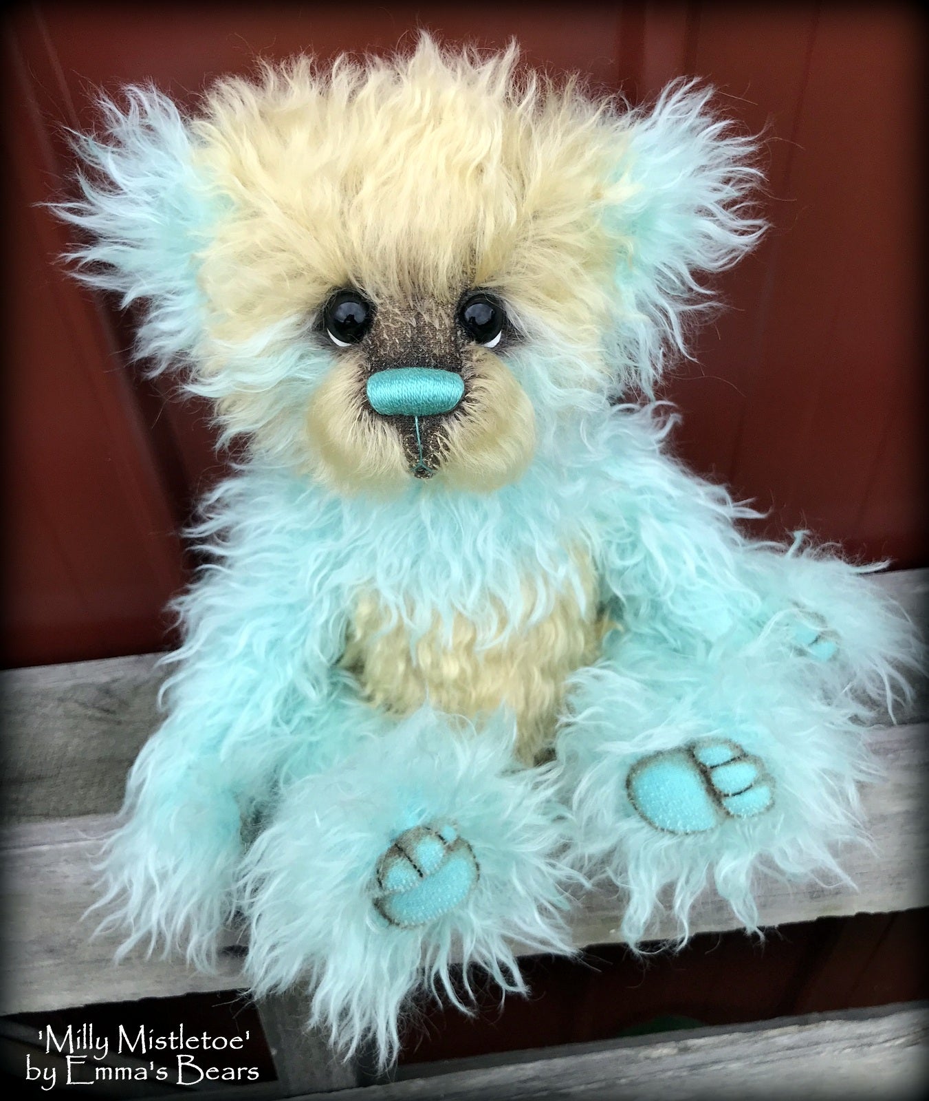 Milly Mistletoe - 16" MOHAIR Artist baby style Panda Bear by Emma's Bears - OOAK