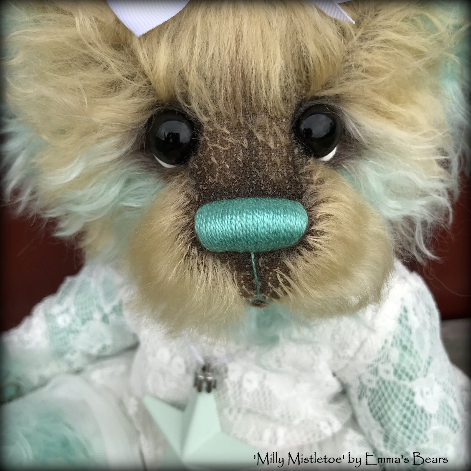 Milly Mistletoe - 16" MOHAIR Artist baby style Panda Bear by Emma's Bears - OOAK