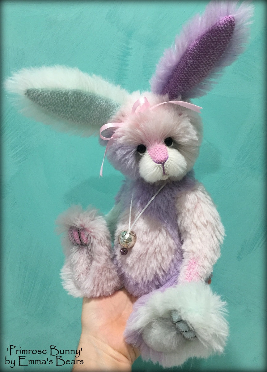 Primrose Bunny - 14" hand-dyed alpaca Easter Bunny  - OOAK by Emma's Bears