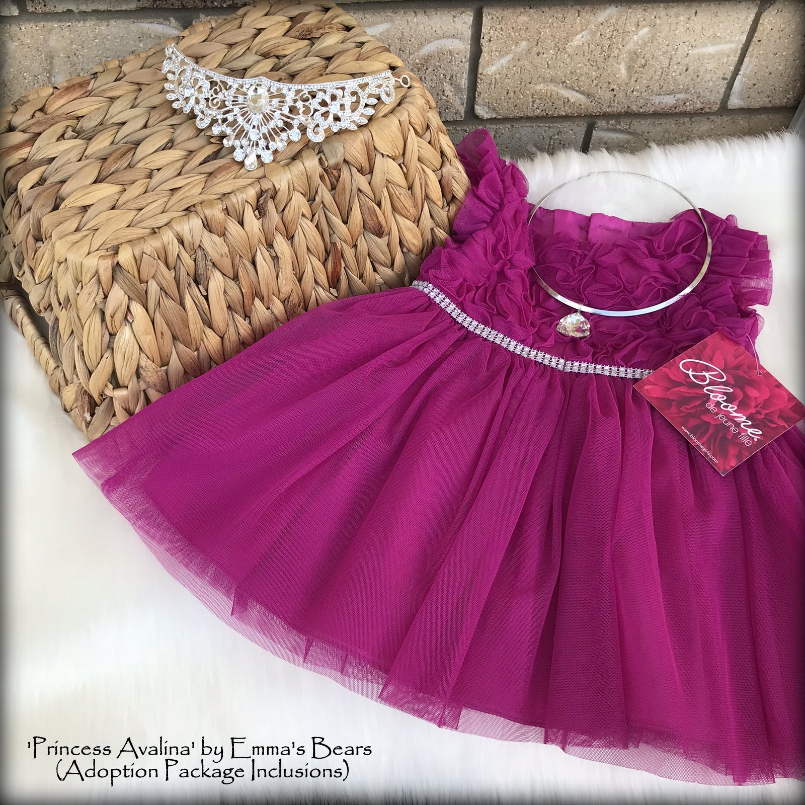 Princess Avalina - 29" Schulte Mohair Artist Bear by Emmas Bears - OOAK