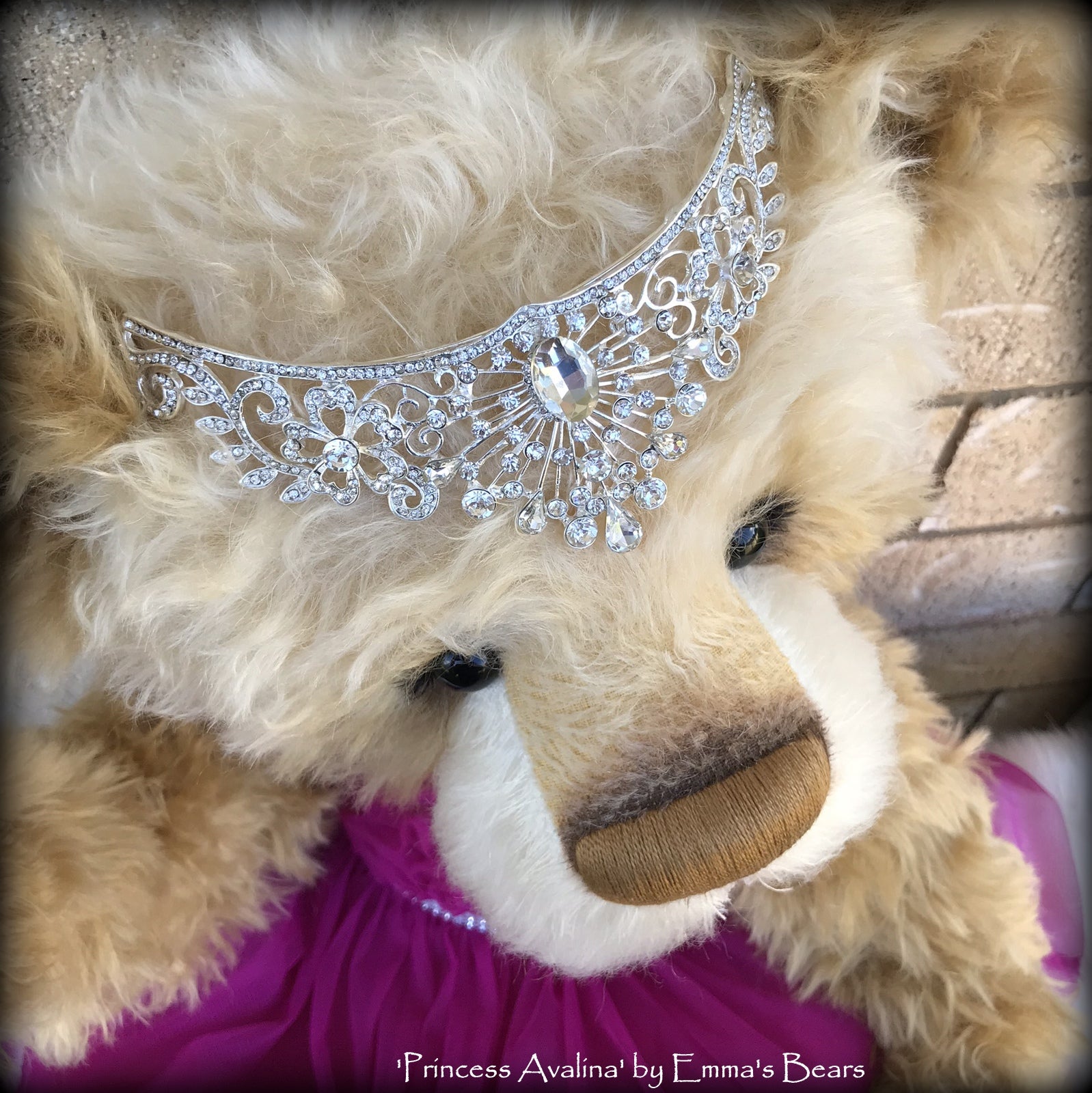 Princess Avalina - 29" Schulte Mohair Artist Bear by Emmas Bears - OOAK
