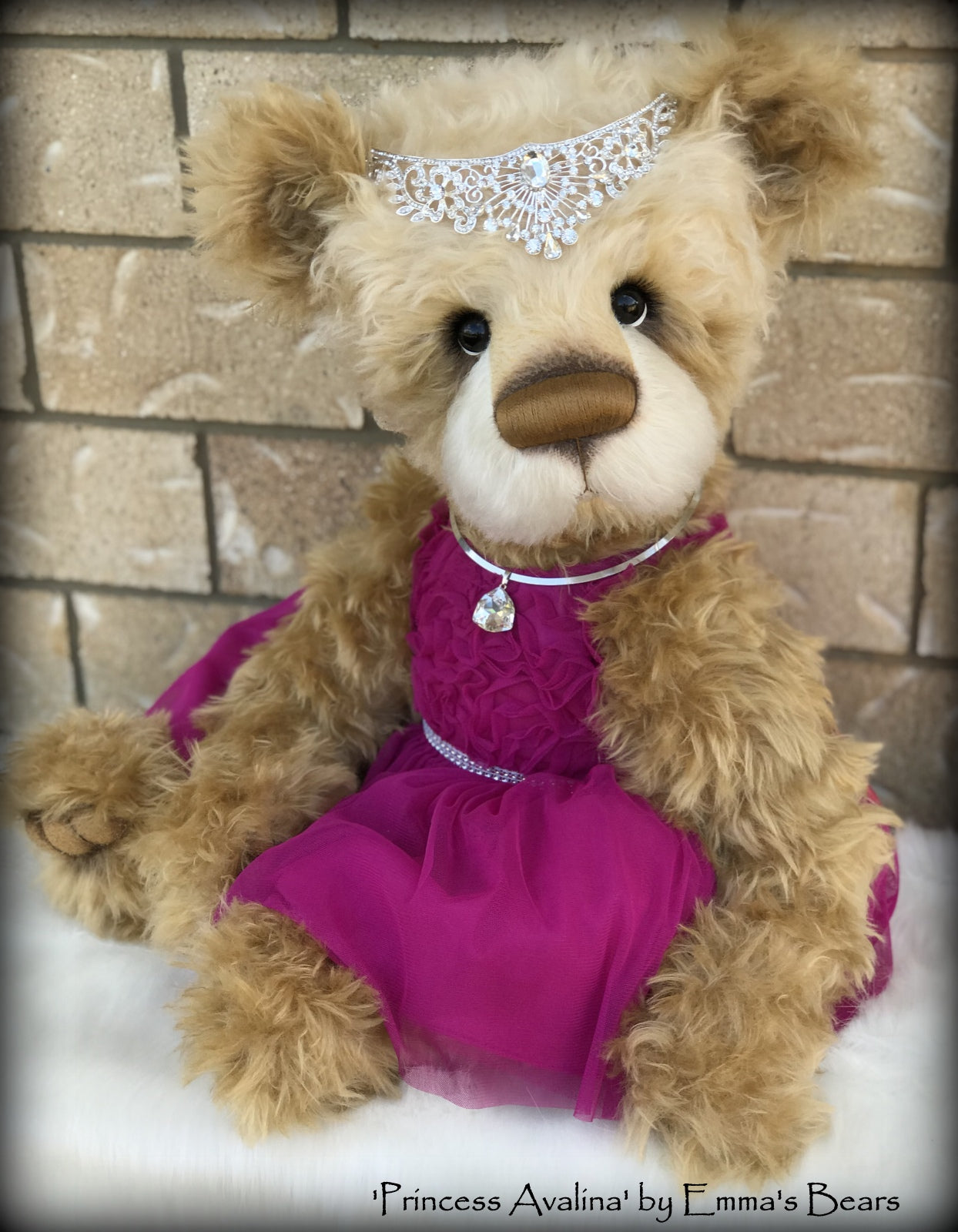 Princess Avalina - 29" Schulte Mohair Artist Bear by Emmas Bears - OOAK