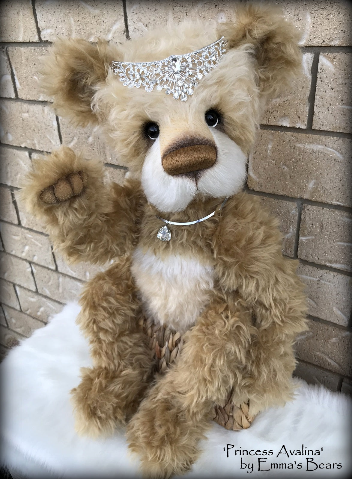 Princess Avalina - 29" Schulte Mohair Artist Bear by Emmas Bears - OOAK