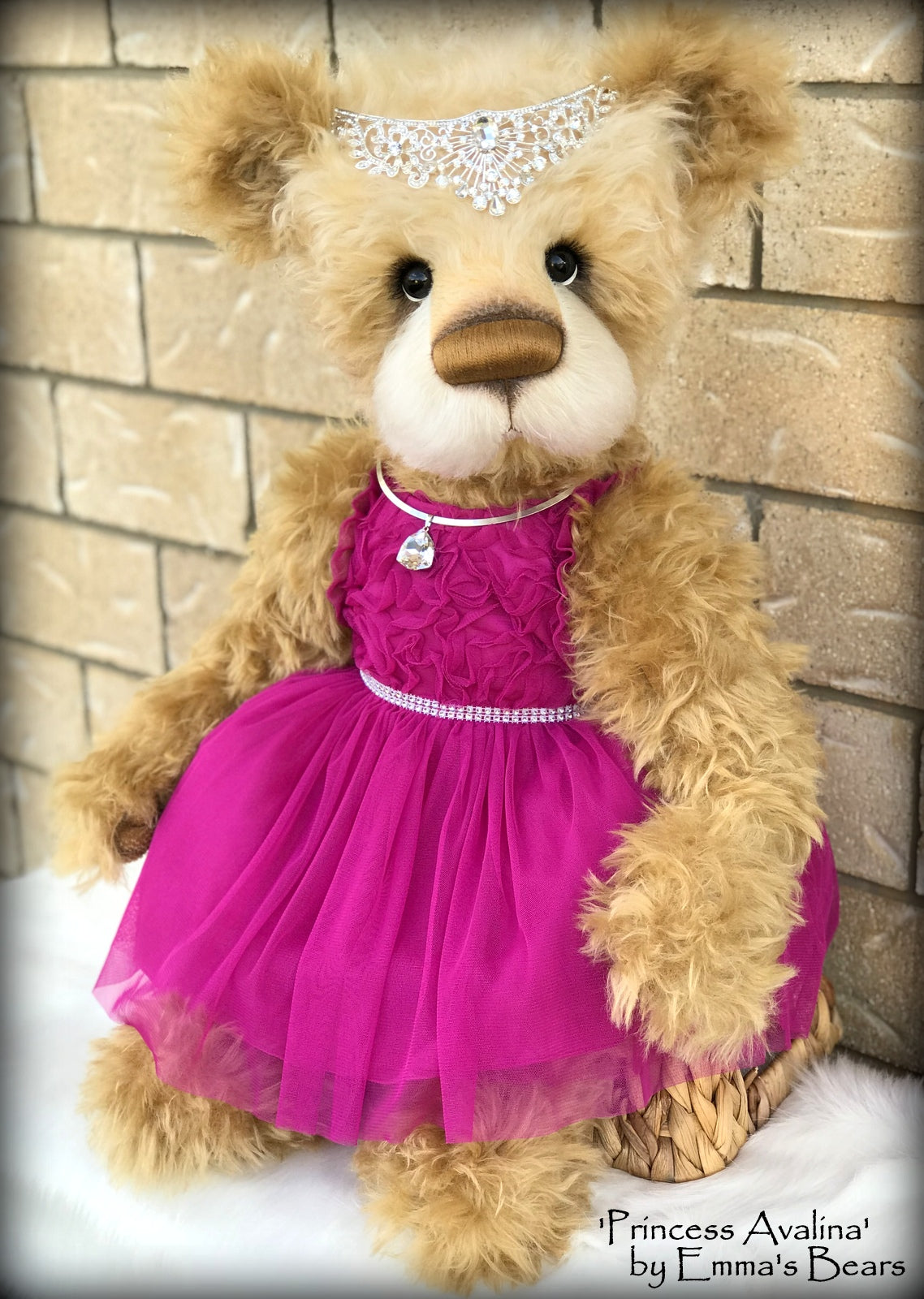 Princess Avalina - 29" Schulte Mohair Artist Bear by Emmas Bears - OOAK