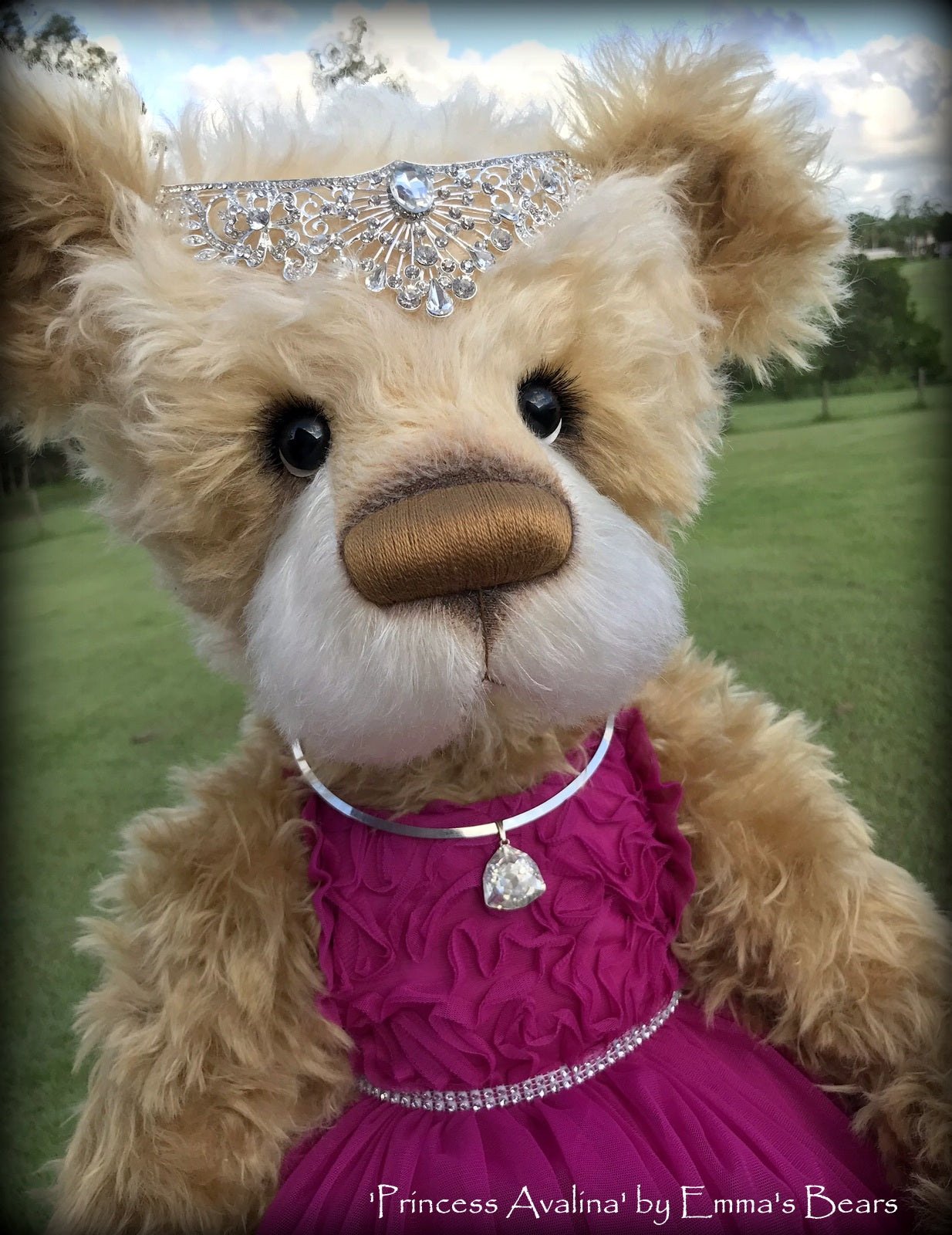 Princess Avalina - 29" Schulte Mohair Artist Bear by Emmas Bears - OOAK