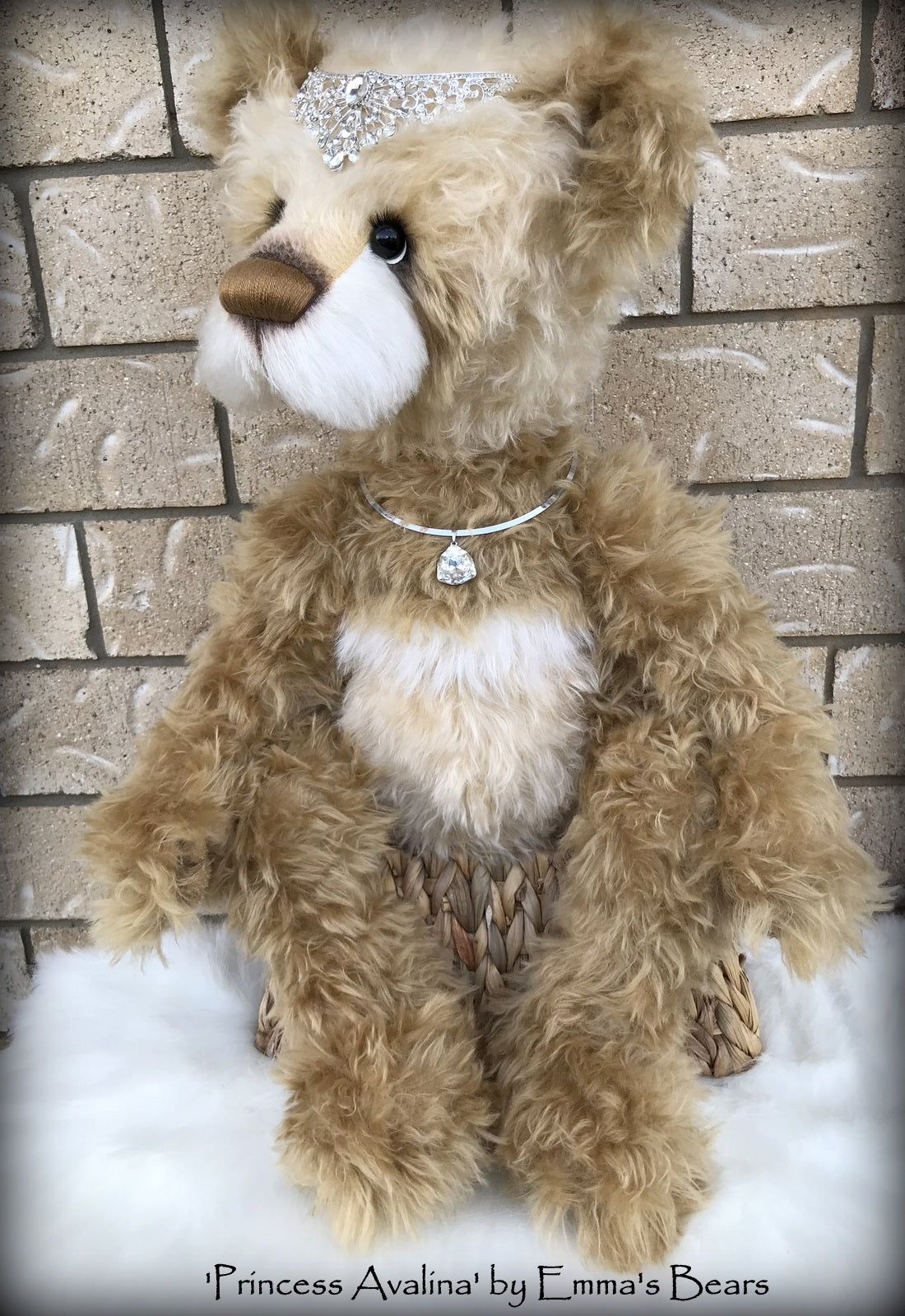 Princess Avalina - 29" Schulte Mohair Artist Bear by Emmas Bears - OOAK