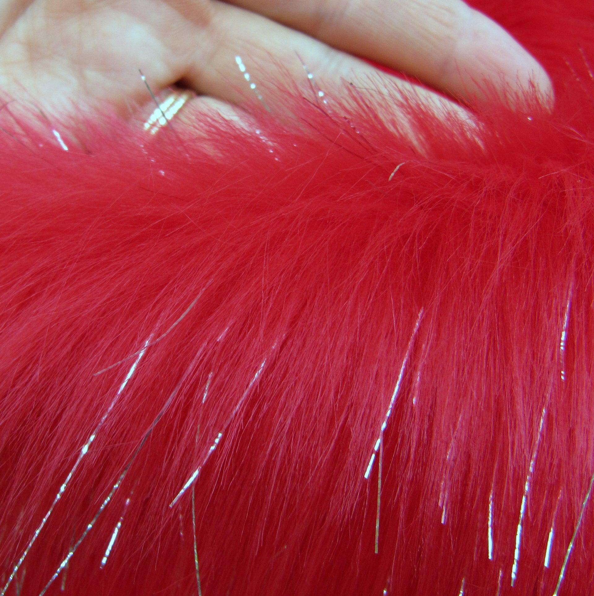 Red Riot Sparkle - Faux Fur
