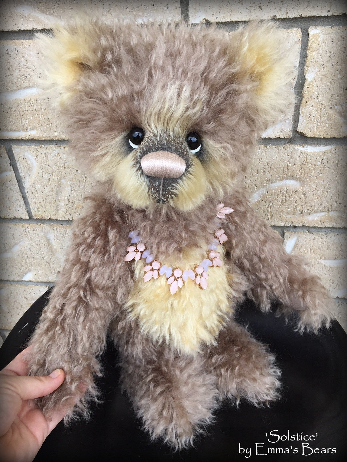 Solstice - 16" mohair artist panda bear by Emmas Bears - OOAK